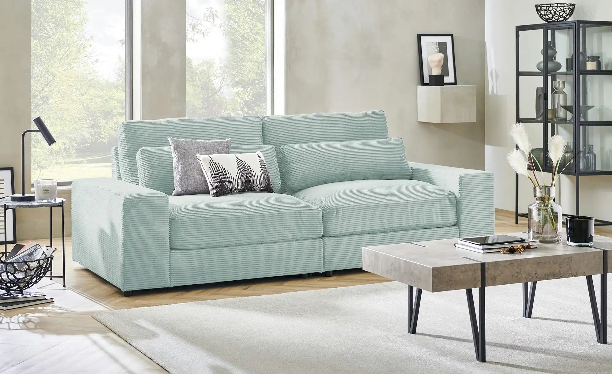 Big Sofa  Branna ¦ grün ¦ Maße (cm): B: 232 H: 88 T: 120 Aktuelles > Babyzi günstig online kaufen