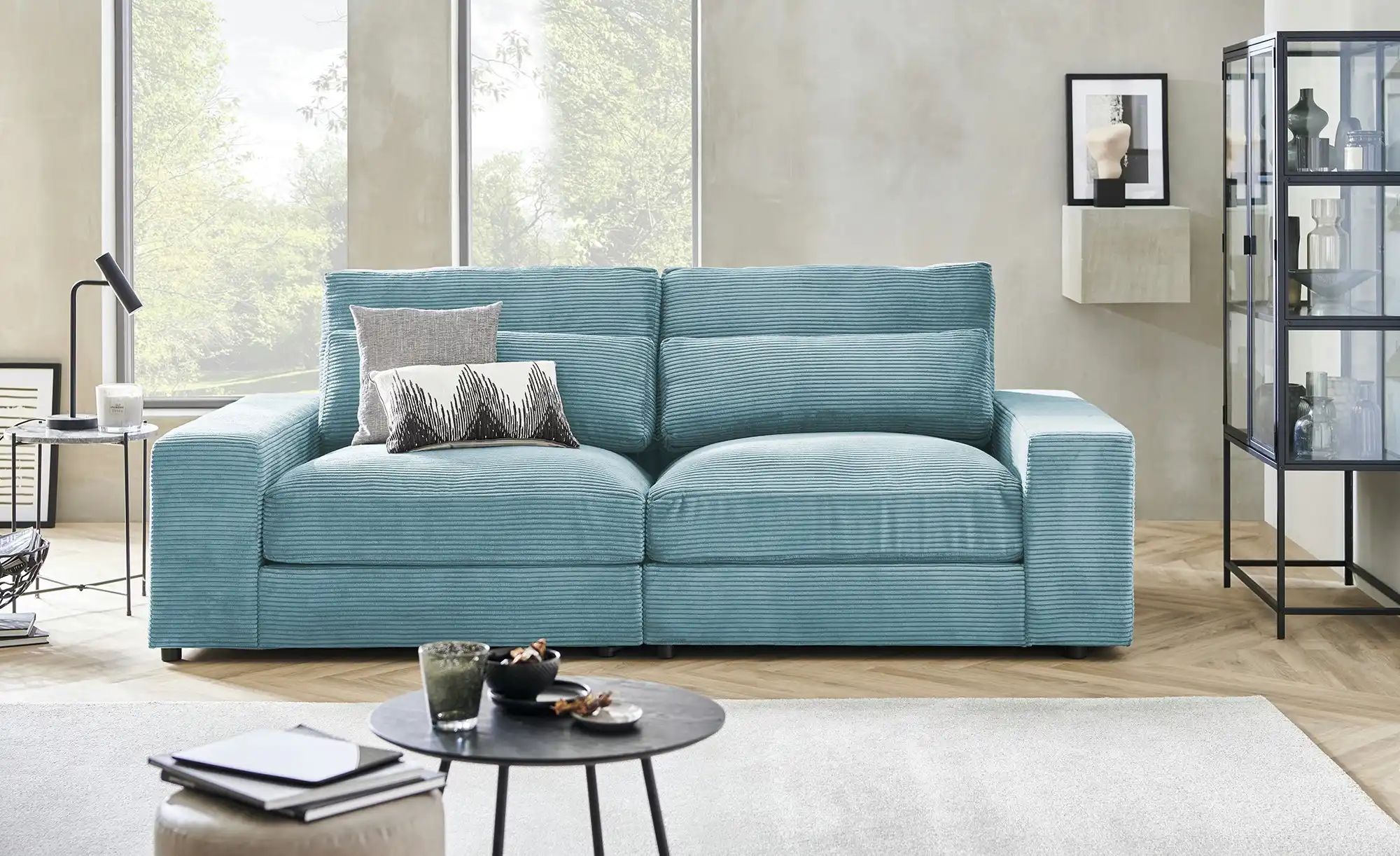 Thumbnail - Big Sofa Branna ¦ türkis/petrol ¦ Maße (cm): B: 232 H: 88 T: 120.0 Polstermöbel > Sofas > Big-Sofas - Höffner