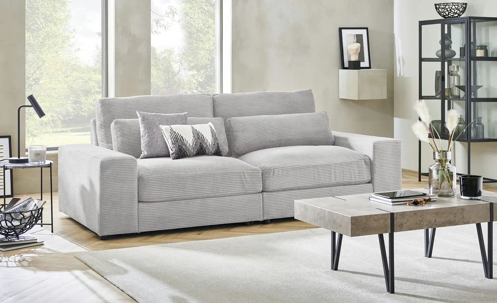 Big Sofa  Branna ¦ grau ¦ Maße (cm): B: 232 H: 88 T: 120 Aktuelles > Babyzi günstig online kaufen