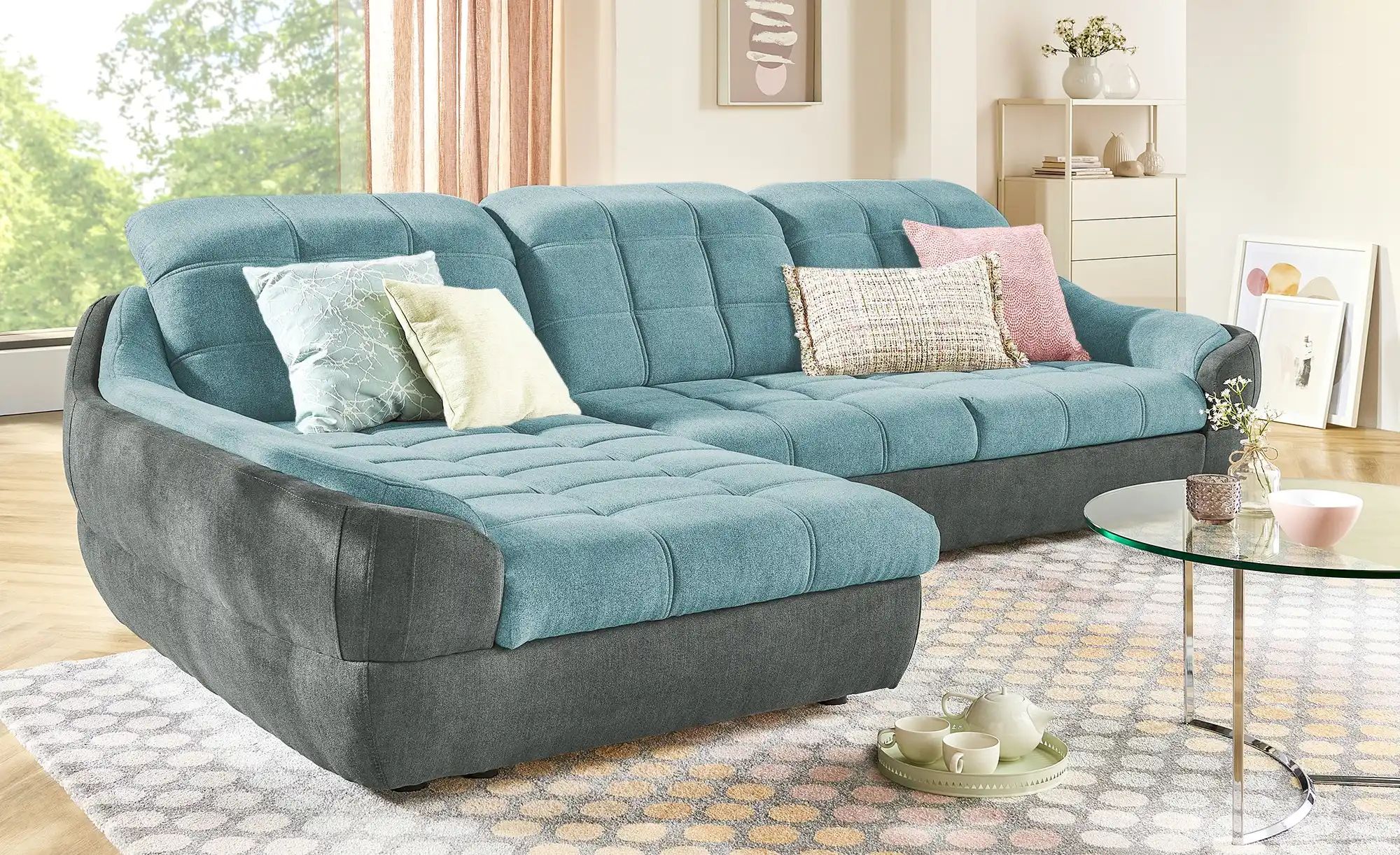 switch Ecksofa  Infinity ¦ blau ¦ Maße (cm): B: 292 H: 93 T: 179 Polstermöb günstig online kaufen