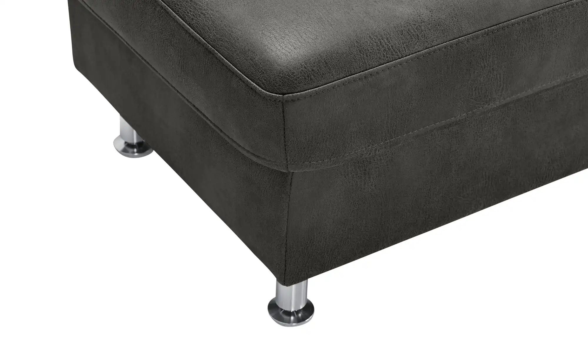 Thumbnail - Mein Sofa bold XXL Hocker Veit ¦ grau ¦ Maße (cm): B: 130 H: 46 T: 65.0 Polstermöbel > Hocker - Höffner