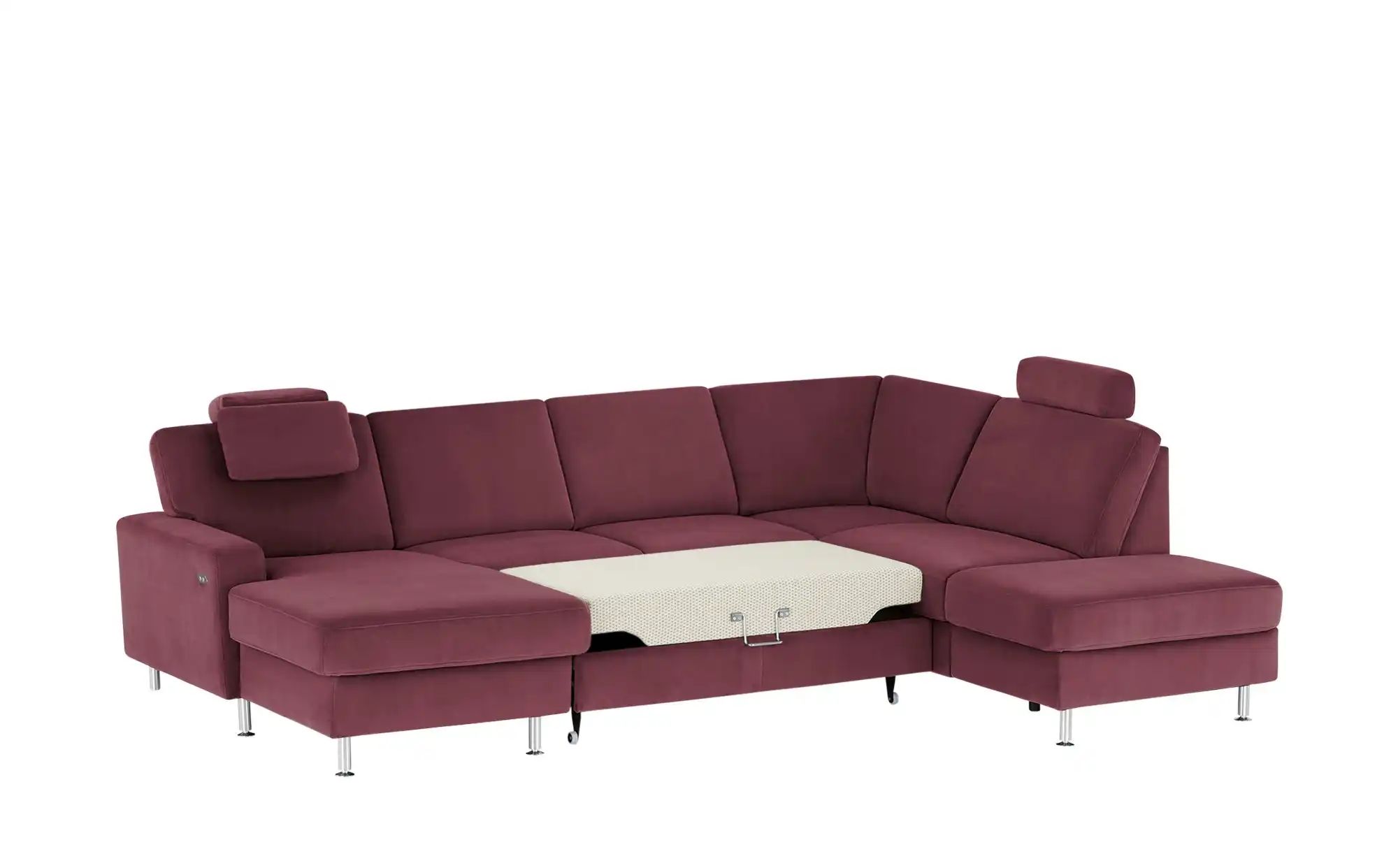Thumbnail - meinSofa Wohnlandschaft Mit verschiedenen Funktionen verfügbar Jana ¦ lila/violett ¦ Maße (cm): B: 309 H: 87 T: 235.0 Po...