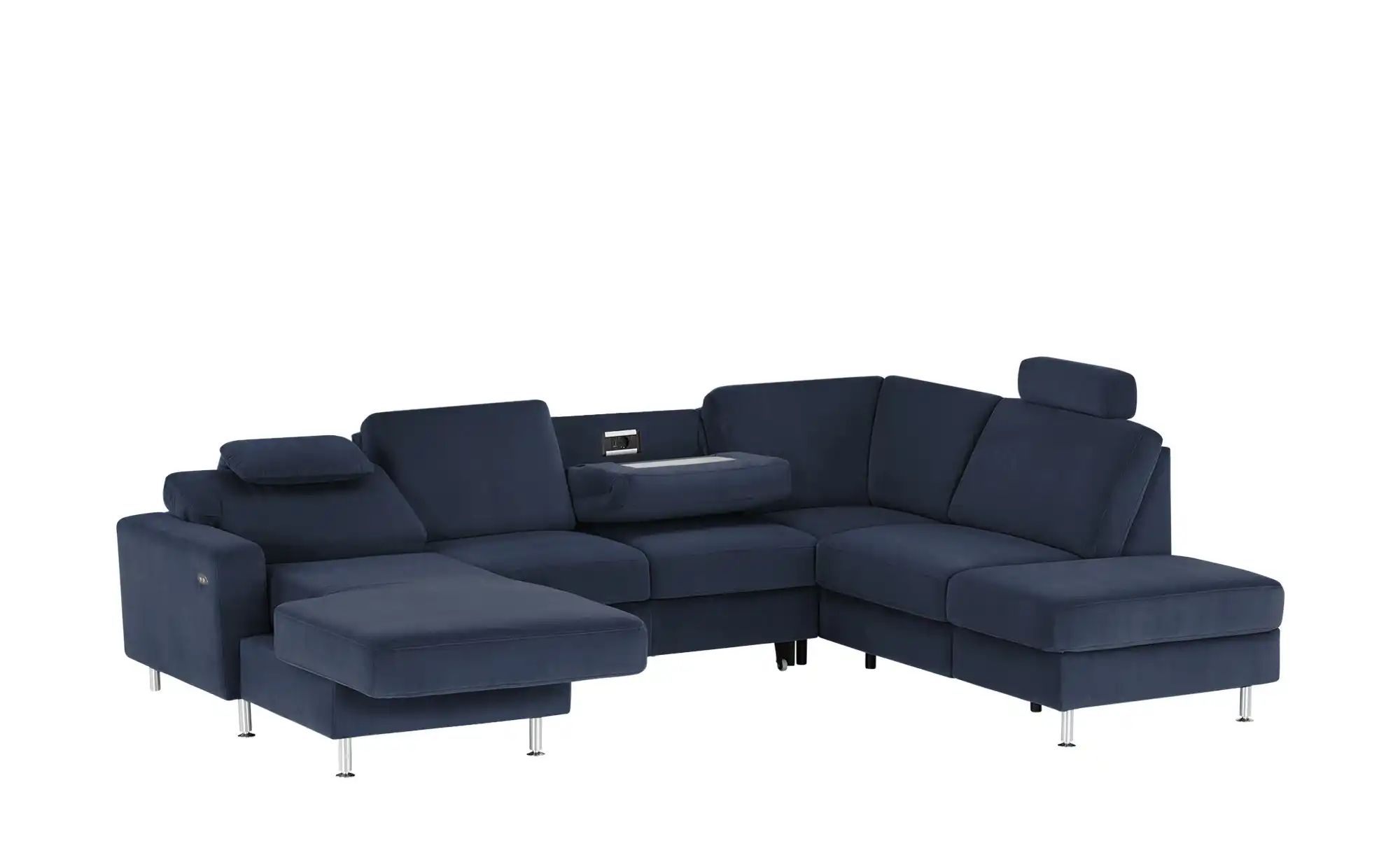 Thumbnail - meinSofa Wohnlandschaft Mit verschiedenen Funktionen verfügbar Jana ¦ blau ¦ Maße (cm): B: 309 H: 87 T: 235.0 Polstermöb...