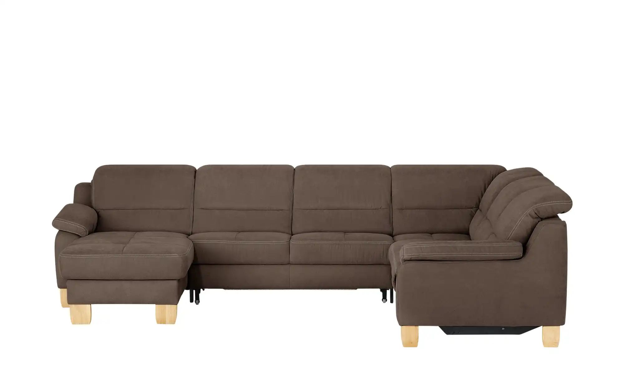 meinSofa Wohnlandschaft aus Mikrofaser Hanna ¦ braun ¦ Maße (cm): B: 322 H: günstig online kaufen