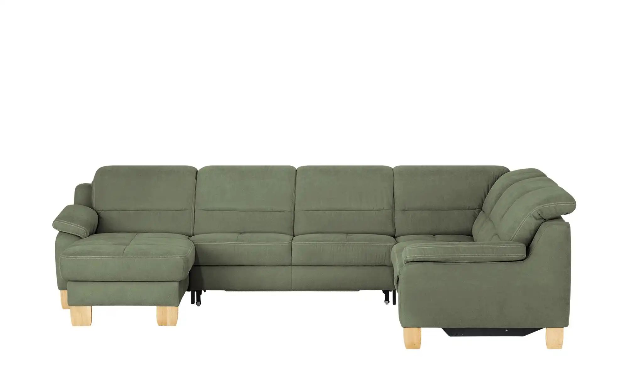 meinSofa Wohnlandschaft aus Mikrofaser Hanna ¦ grün ¦ Maße (cm): B: 322 H: günstig online kaufen