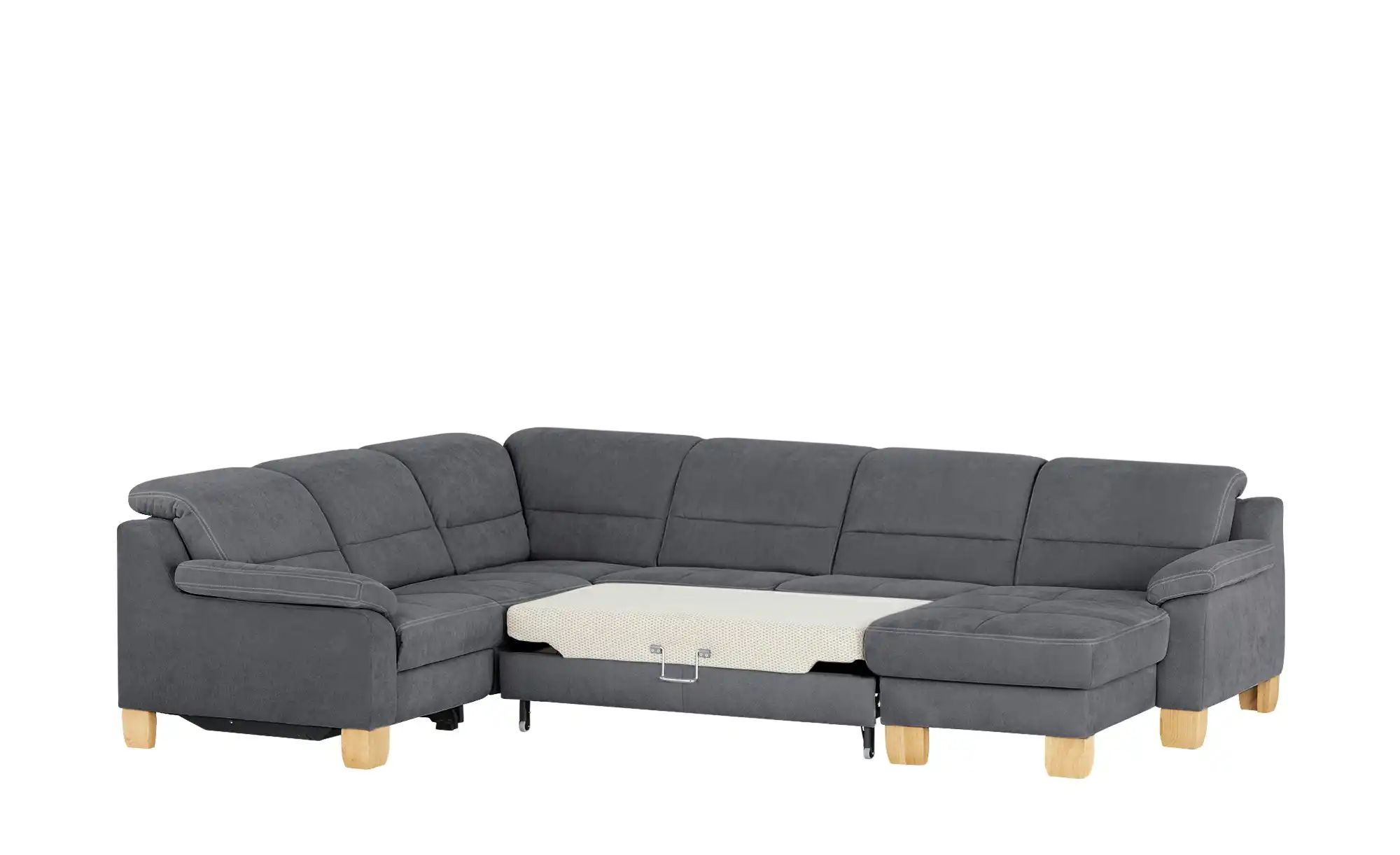 Thumbnail - meinSofa Wohnlandschaft aus Mikrofaser Hanna ¦ grau ¦ Maße (cm): B: 322 H: 84 T: 264.0 Polstermöbel > Sofas > Schlafsofa...
