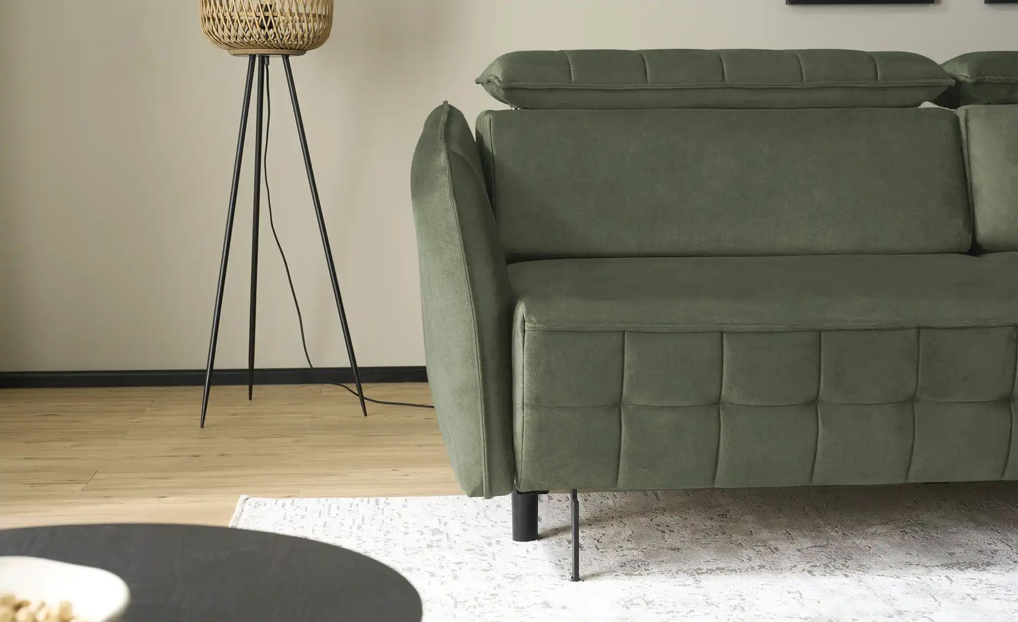 smart Schlafsofa mit verstellbaren Kopfstützen Momoka ¦ grün ¦ Maße (cm): B günstig online kaufen