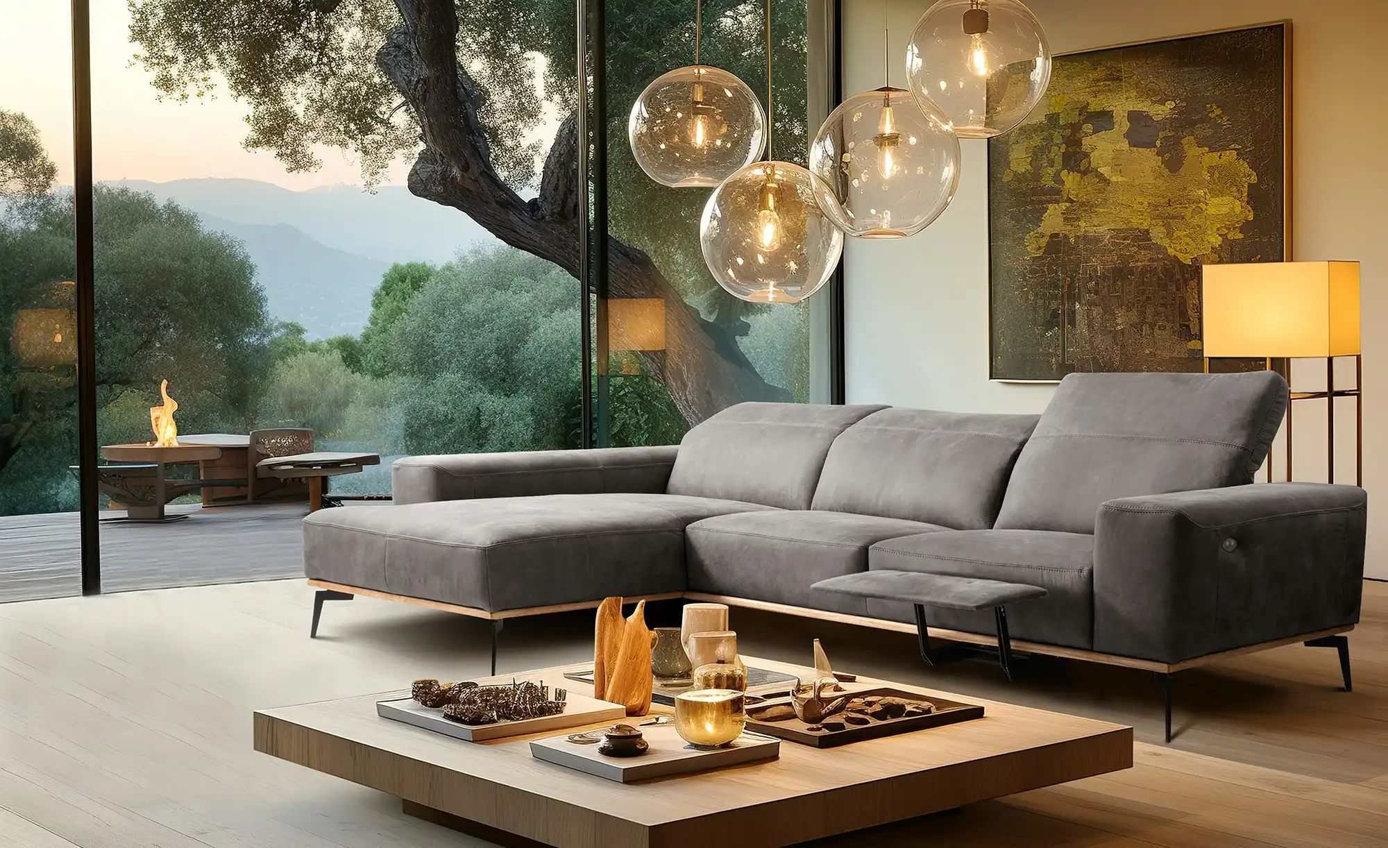 Thumbnail - Ravensberger Werkstätten Ecksofa   Oakland ¦ grau ¦ Maße (cm): B: 295 H: 98 T: 187.0 Polstermöbel > Sofas > Ecksofas - H...
