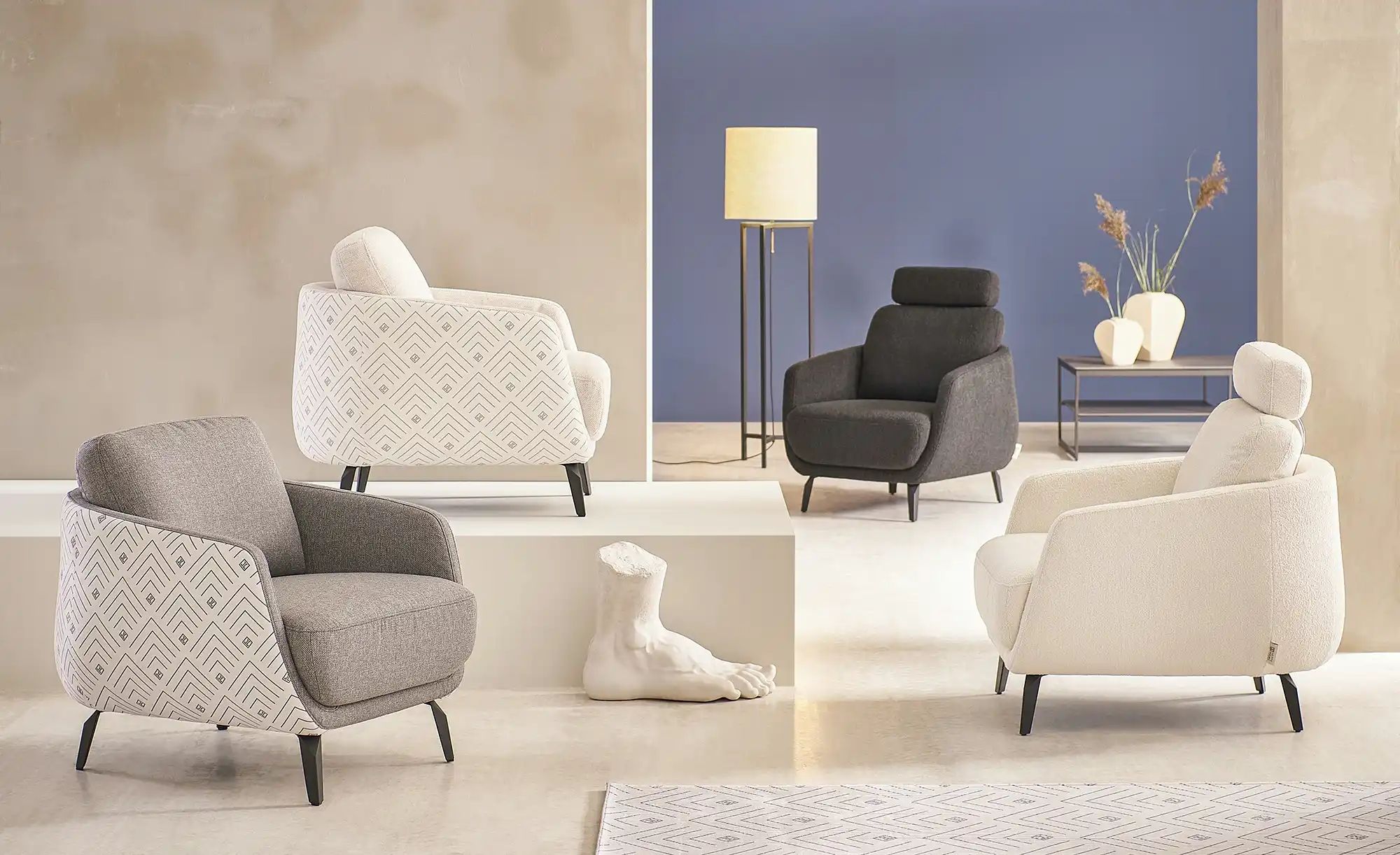 Thumbnail - Jette Home Sessel aus Bouclé Jette About ¦ schwarz ¦ Maße (cm): B: 78 H: 95 T: 88.0 Polstermöbel > Sessel > Cocktailsess...