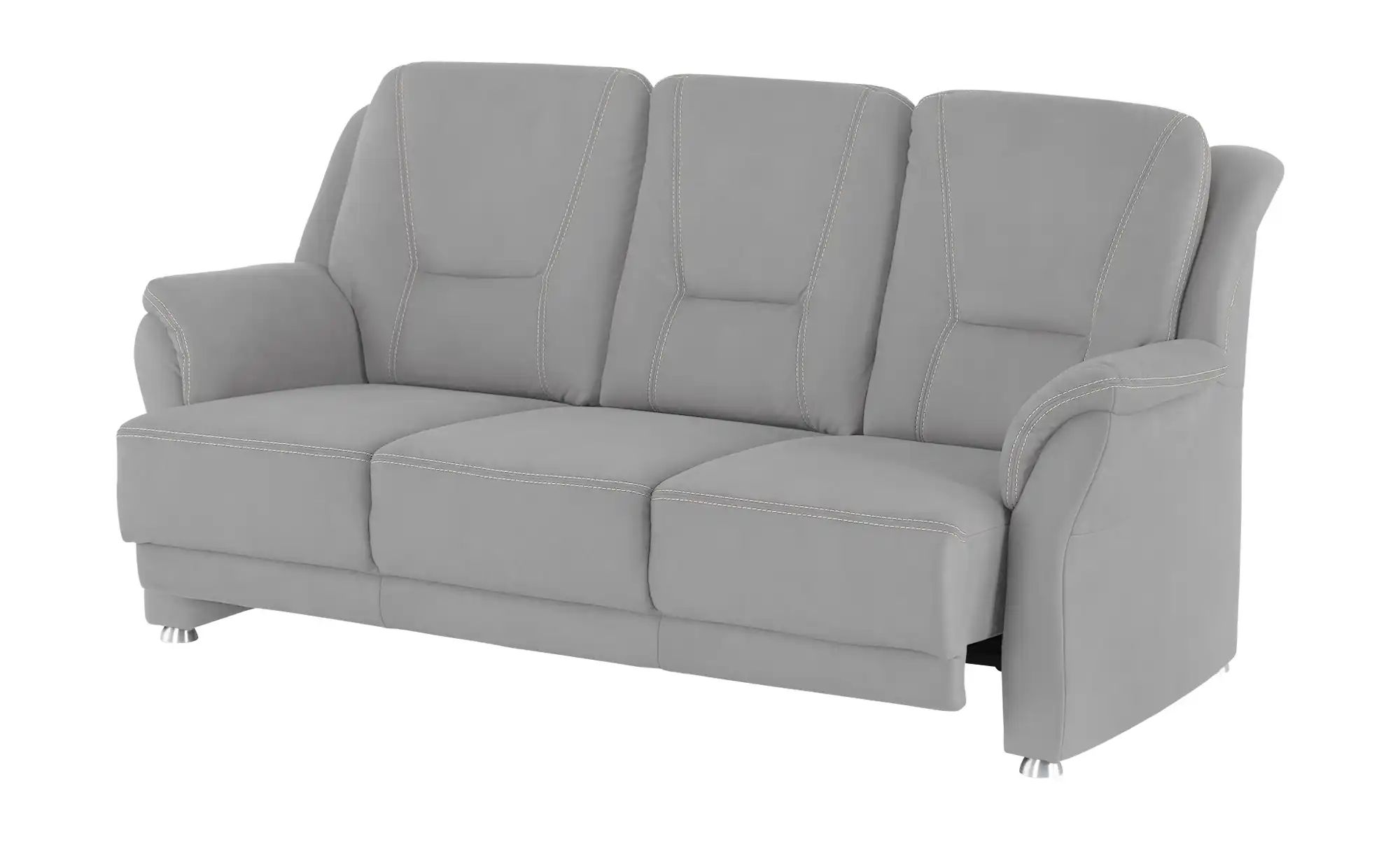 Sofa 3-sitzig aus Mikrofaser Wilma ¦ grau ¦ Maße (cm): B: 198 H: 97 T: 89 P günstig online kaufen