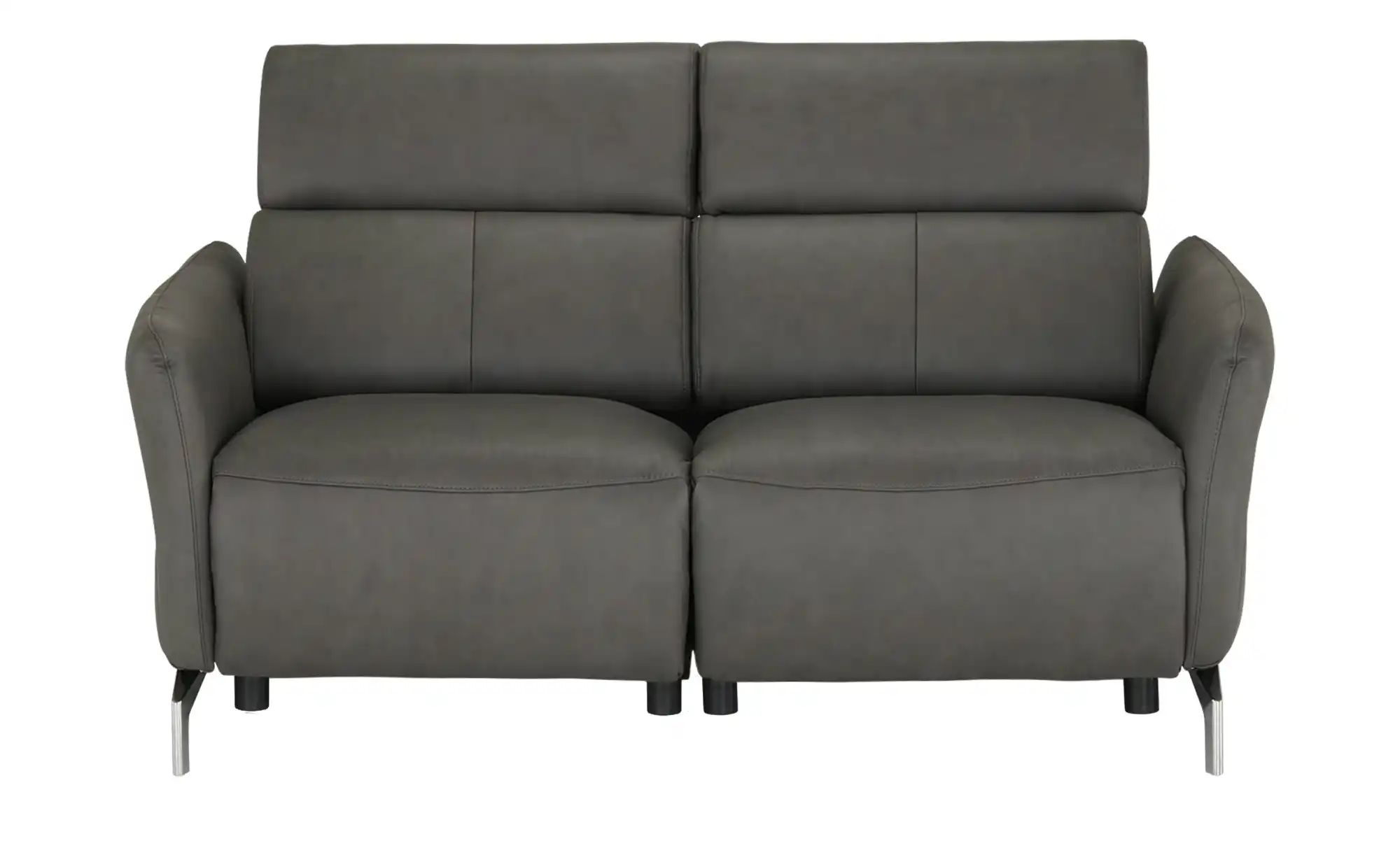 uno Ledersofa 2-sitzig Messina ¦ grau ¦ Maße (cm): B: 158 H: 98 T: 101 Pols günstig online kaufen