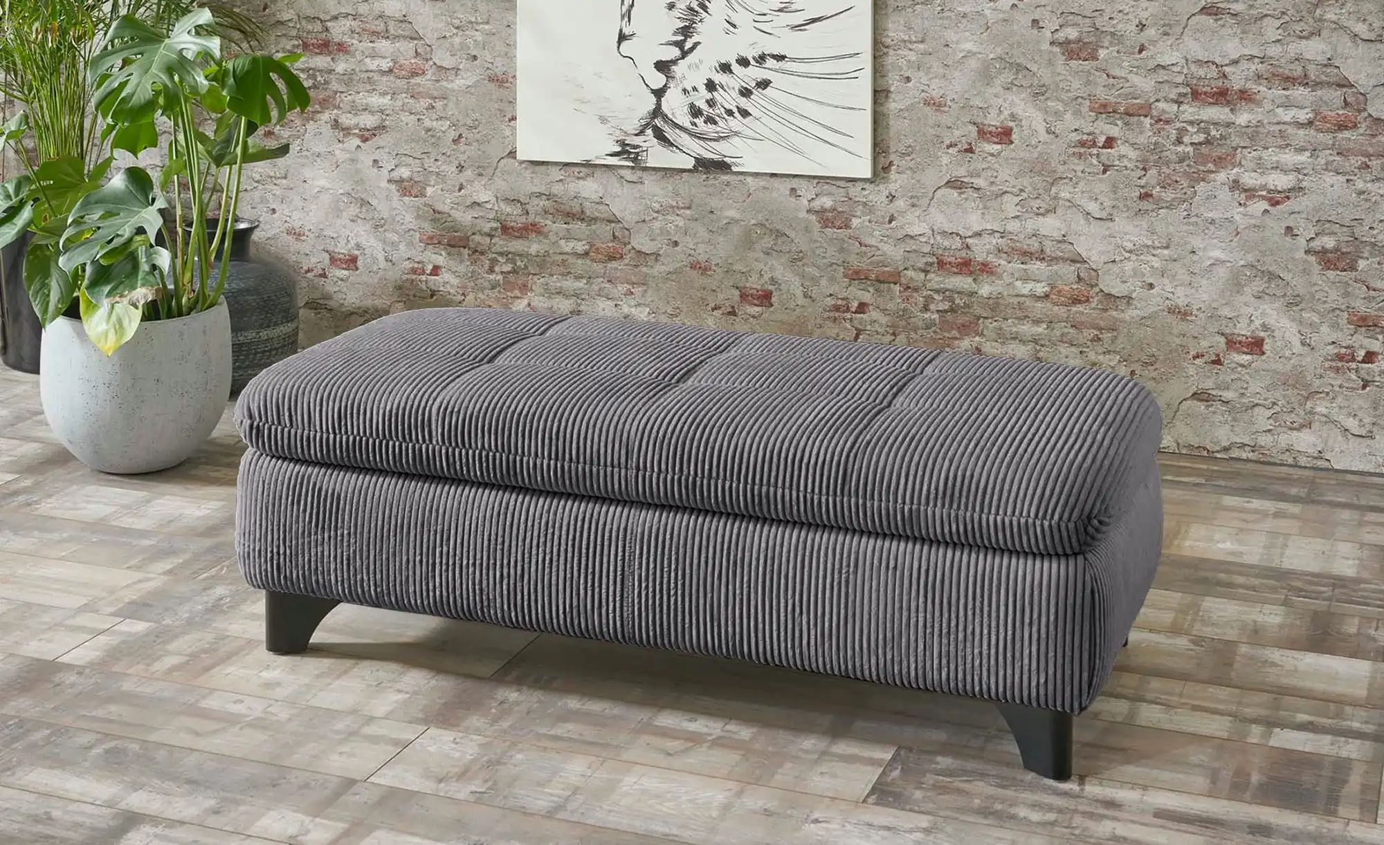 Lounge Collection XXL-Hocker  Tamara ¦ grau ¦ Maße (cm): B: 135 H: 45 T: 63 günstig online kaufen