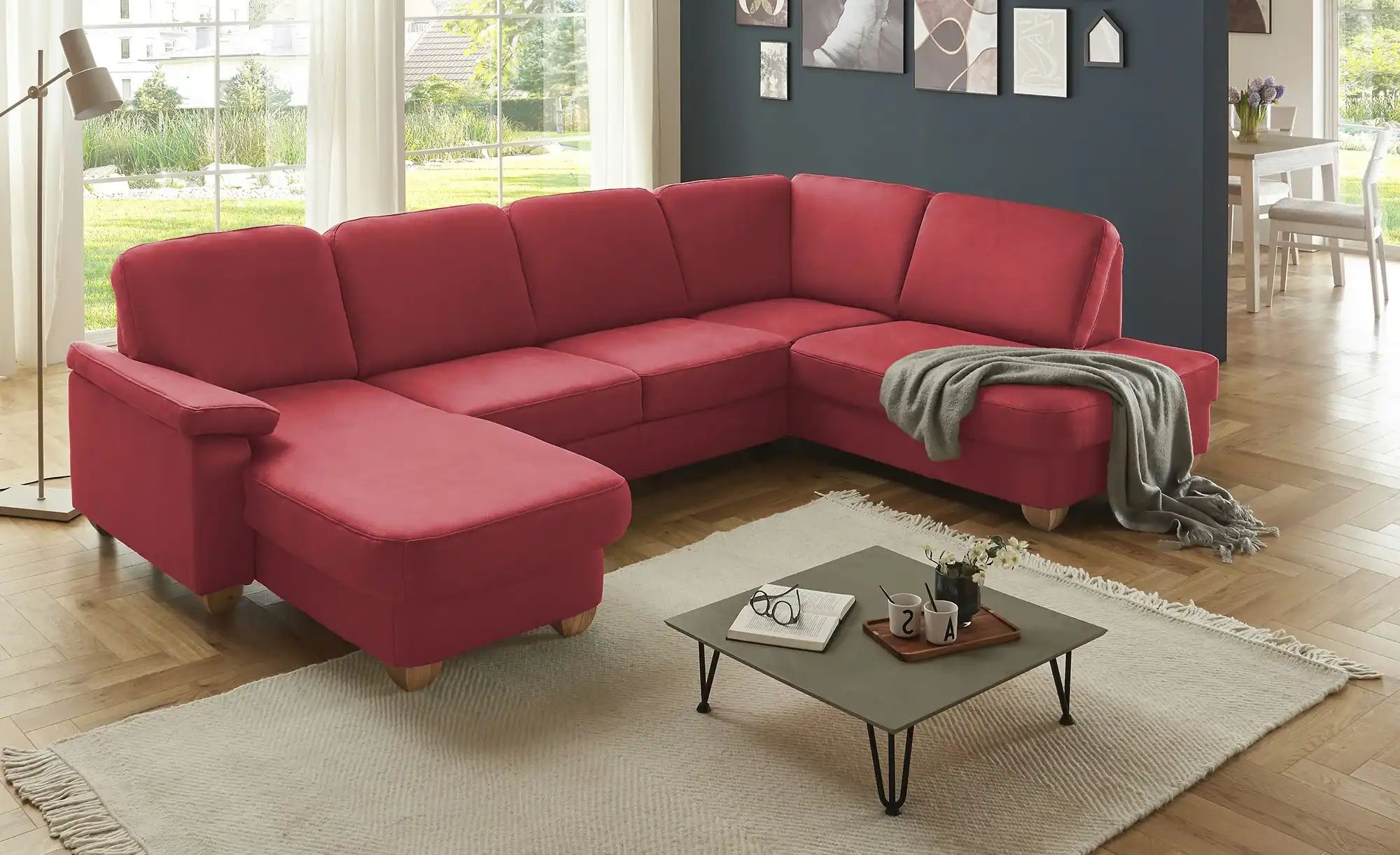 Thumbnail - meinSofa Wohnlandschaft  aus Kunstleder Oliver ¦ rot ¦ Maße (cm): B: 300 H: 85 T: 202.0 Polstermöbel > Sofas > Wohnlands...