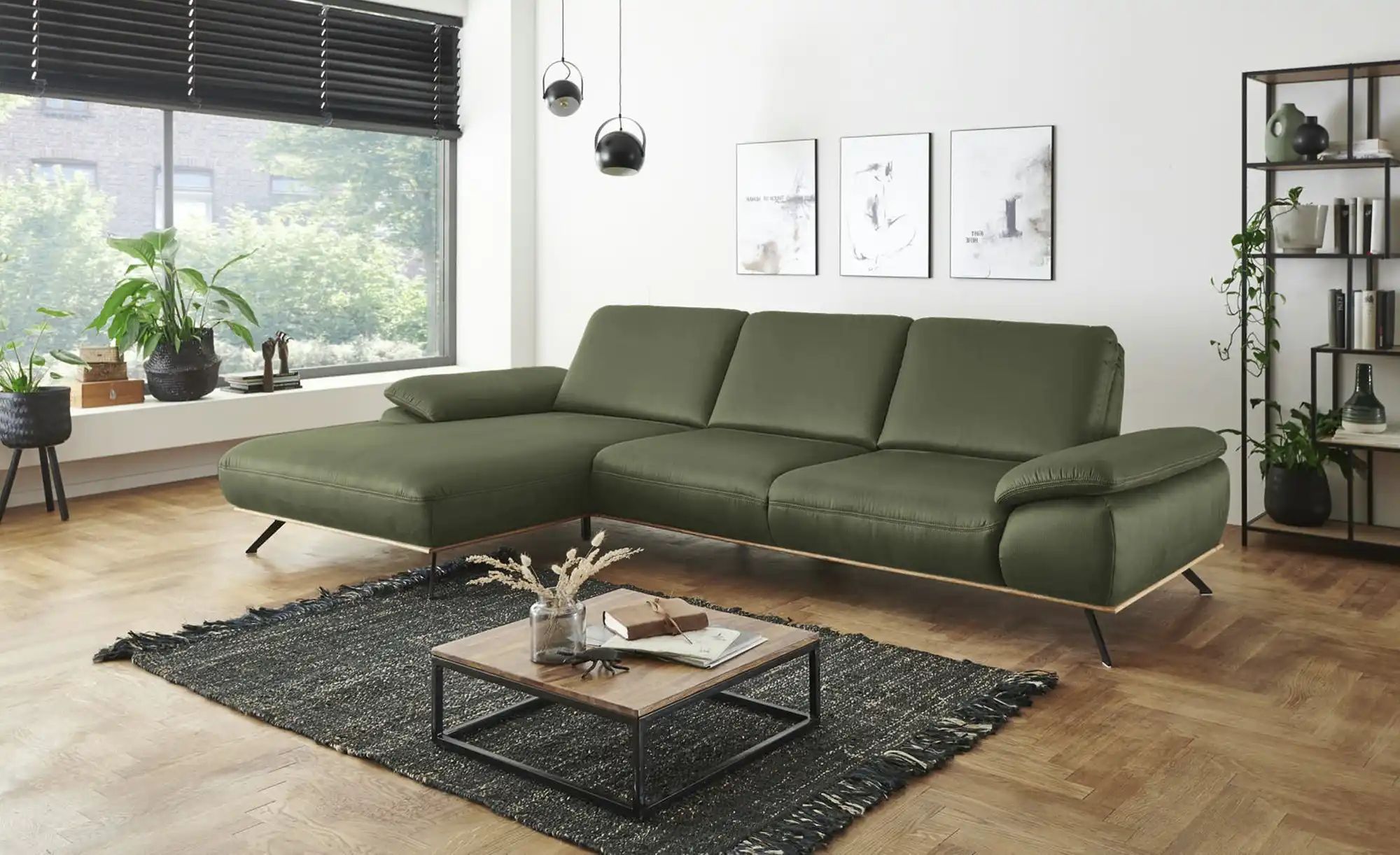 Thumbnail - meinSofa Ecksofa  Fiona ¦ grün ¦ Maße (cm): B: 322 H: 89 T: 187.0 Polstermöbel > Sofas > Ecksofas - Höffner