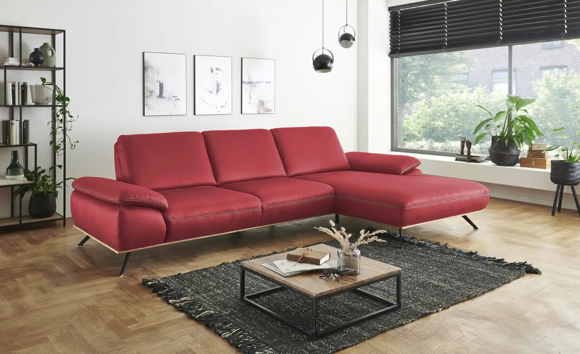 Thumbnail - meinSofa Ecksofa Fiona ¦ rot ¦ Maße (cm): B: 322 H: 89 T: 187.0 Polstermöbel > Sofas > Ecksofas - Höffner