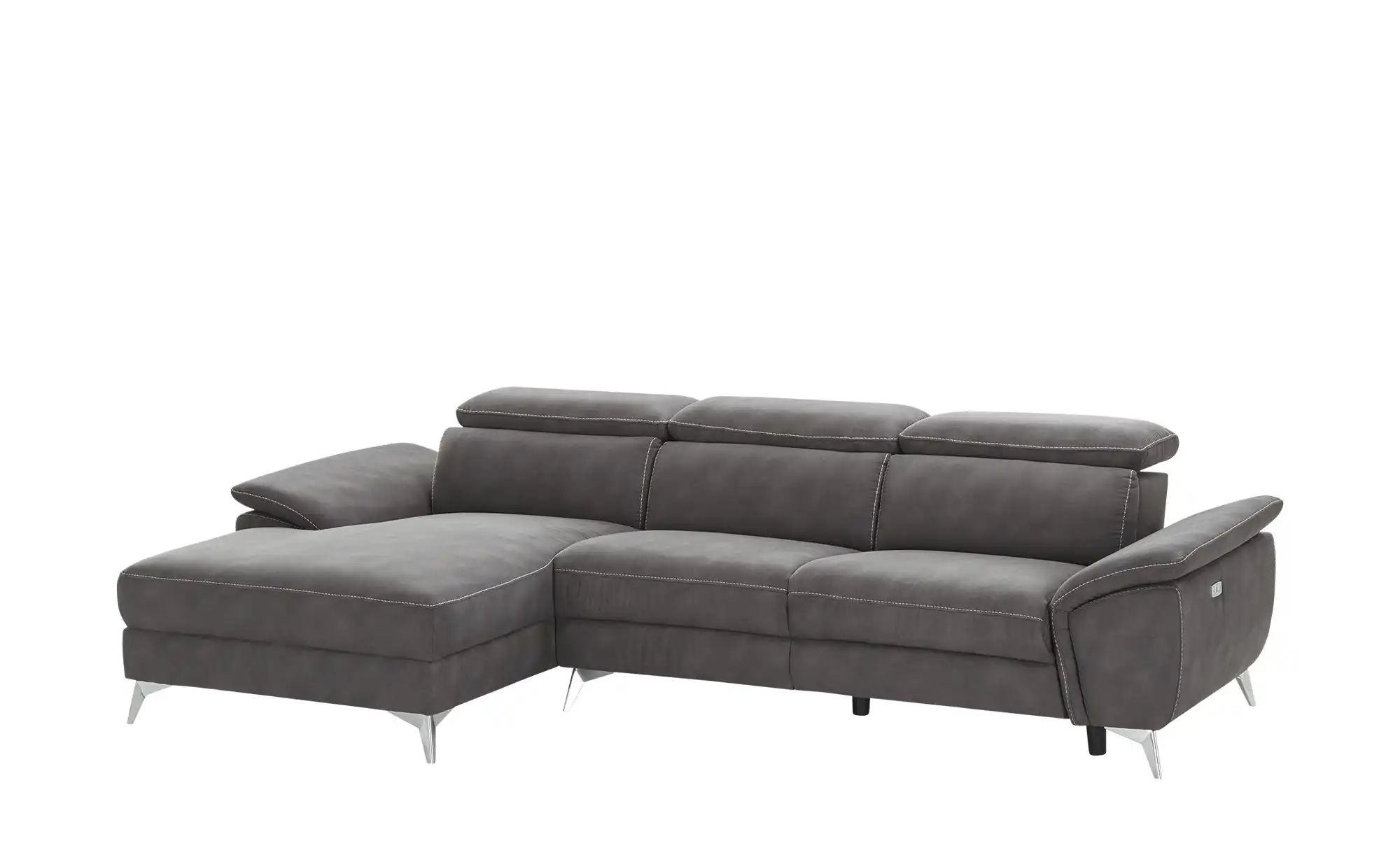 uno Ecksofa mit Relaxfunktion Danae small ¦ grau ¦ Maße (cm): B: 282 H: 78 günstig online kaufen