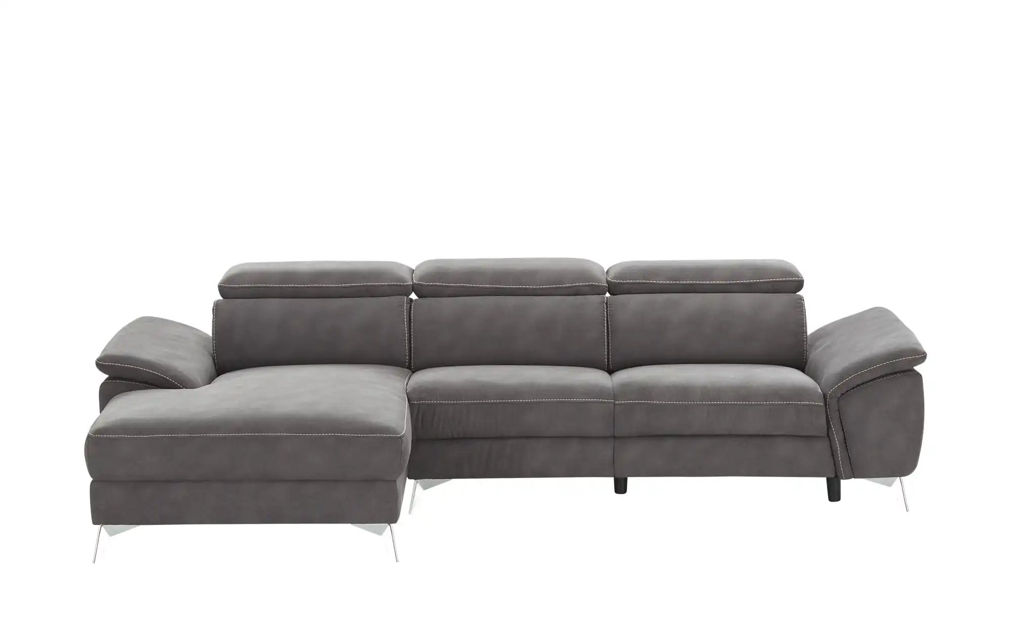 uno Ecksofa mit Relaxfunktion Danae small ¦ grau ¦ Maße (cm): B: 282 H: 78 günstig online kaufen