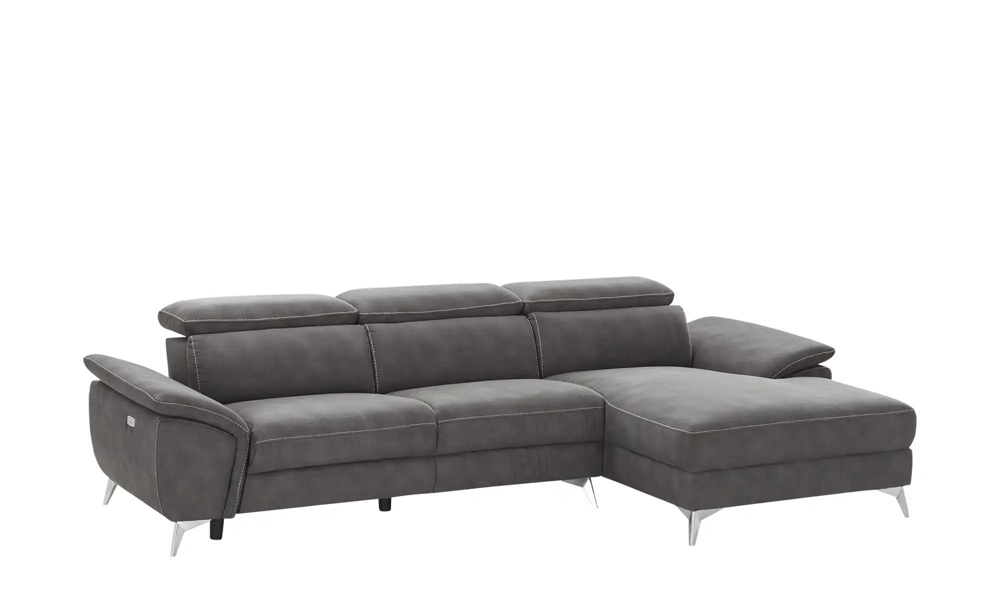 uno Ecksofa mit Relaxfunktion Danae small ¦ grau ¦ Maße (cm): B: 282 H: 78 günstig online kaufen