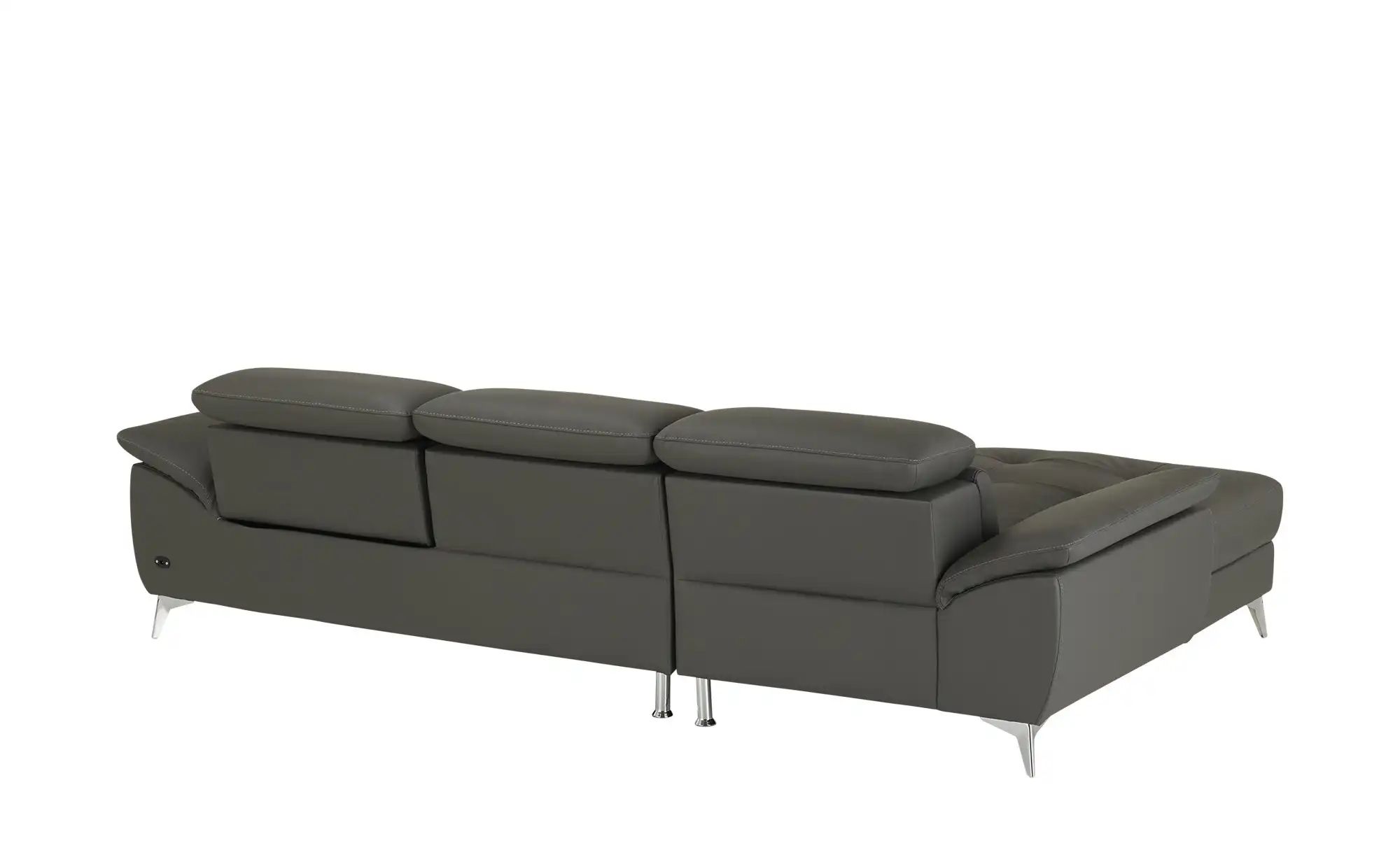 uno Leder-Ecksofa  Danae klein ¦ grau ¦ Maße (cm): B: 282 H: 78 T: 166 Pols günstig online kaufen