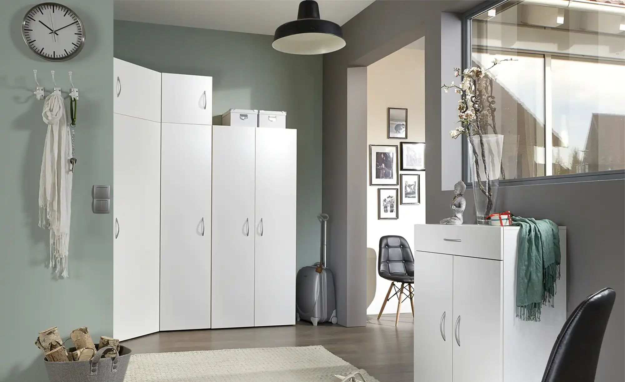 Schrank  1-türig  Multiraumkonzept ¦ weiß ¦ Maße (cm): B: 45 H: 185 T: 54.0 günstig online kaufen