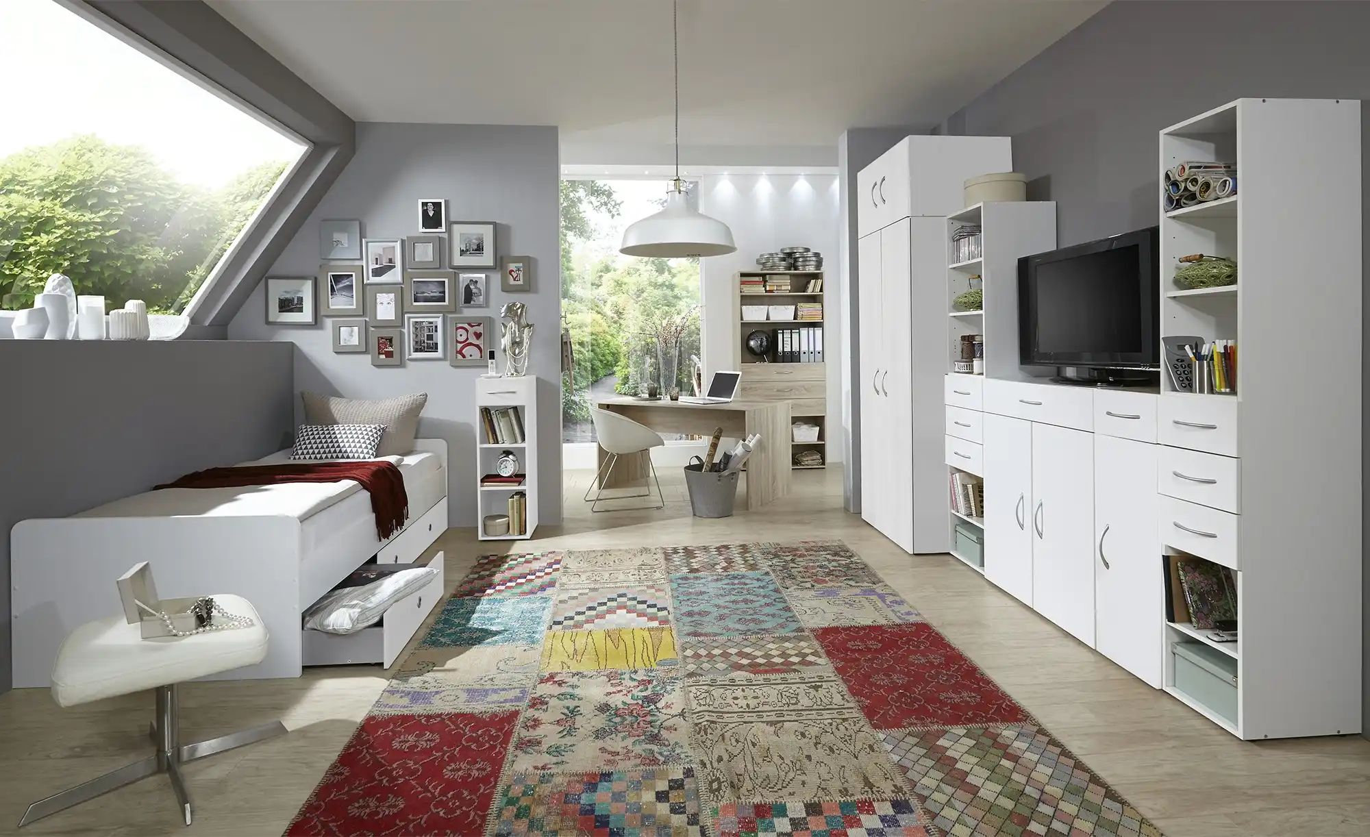 Schrank  2-türig  Multiraumkonzept ¦ weiß ¦ Maße (cm): B: 80 H: 185 T: 40.0 günstig online kaufen