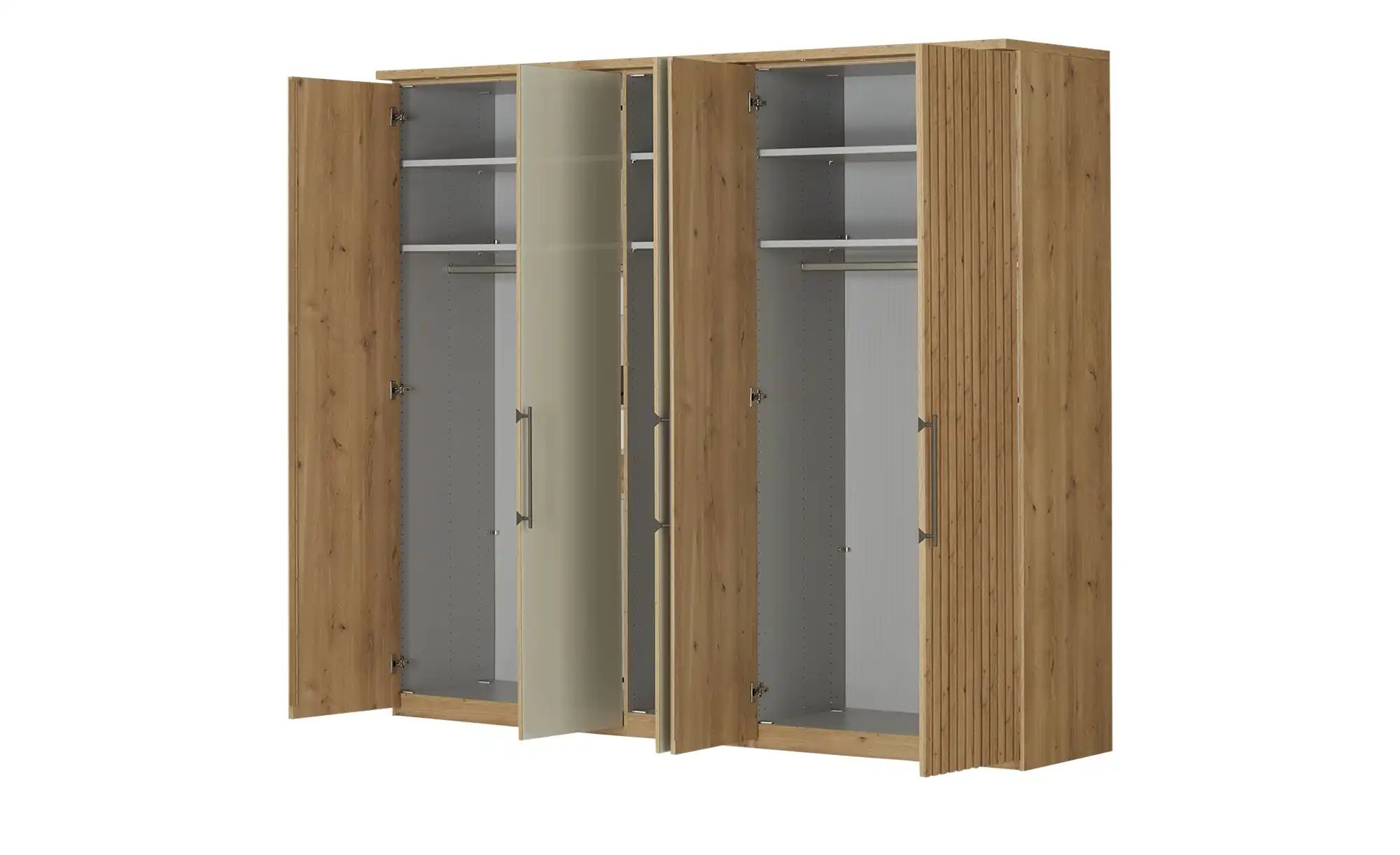 uno Drehtürenschrank  Lola ¦ holzfarben ¦ Maße (cm): B: 250 H: 216 T: 65 Sc günstig online kaufen