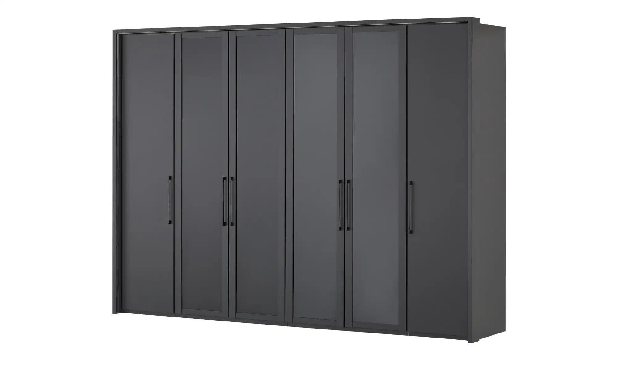 Drehtürenschrank 300 cm mit Glastüren Uma ¦ schwarz ¦ Maße (cm): B: 300 H: günstig online kaufen