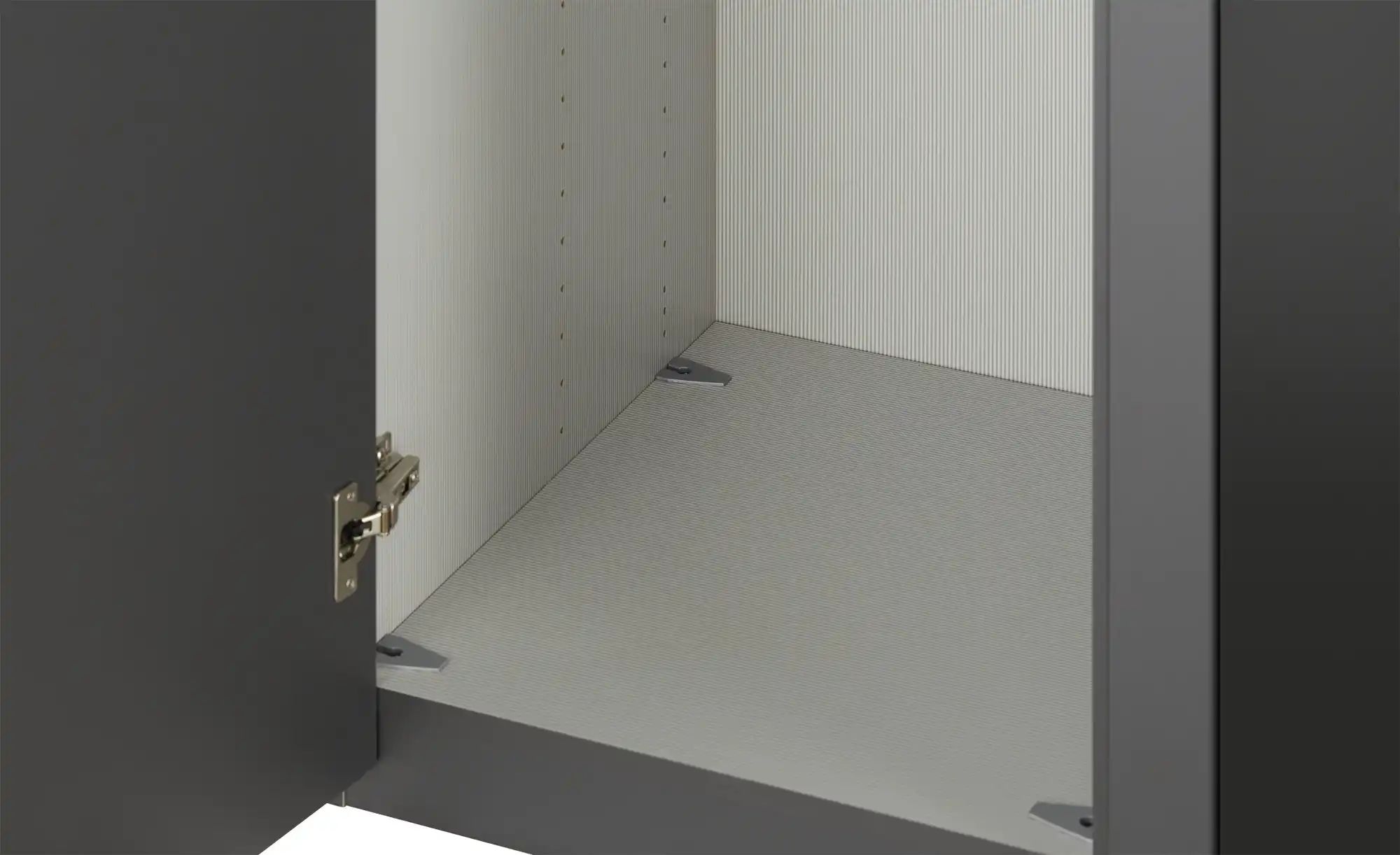 Thumbnail - Drehtürenschrank 300 cm mit Glastüren Uma ¦ schwarz ¦ Maße (cm): B: 300 H: 220 T: 67.0 Schränke > Kleiderschränke > Dreh...