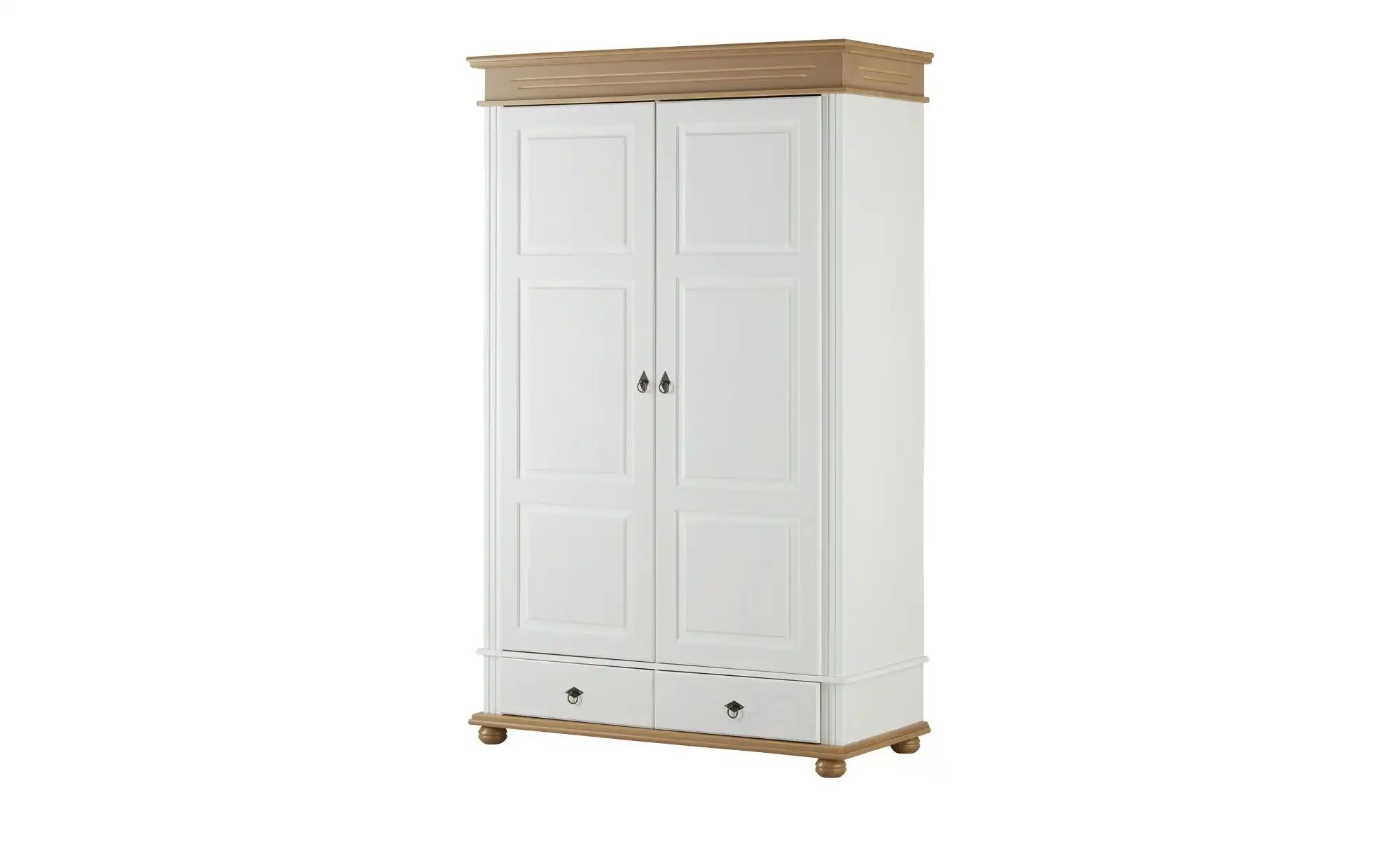 Drehtürenschrank Massivholz Fehmarn ¦ weiß ¦ Maße (cm): B: 136 H: 220 T: 62 günstig online kaufen