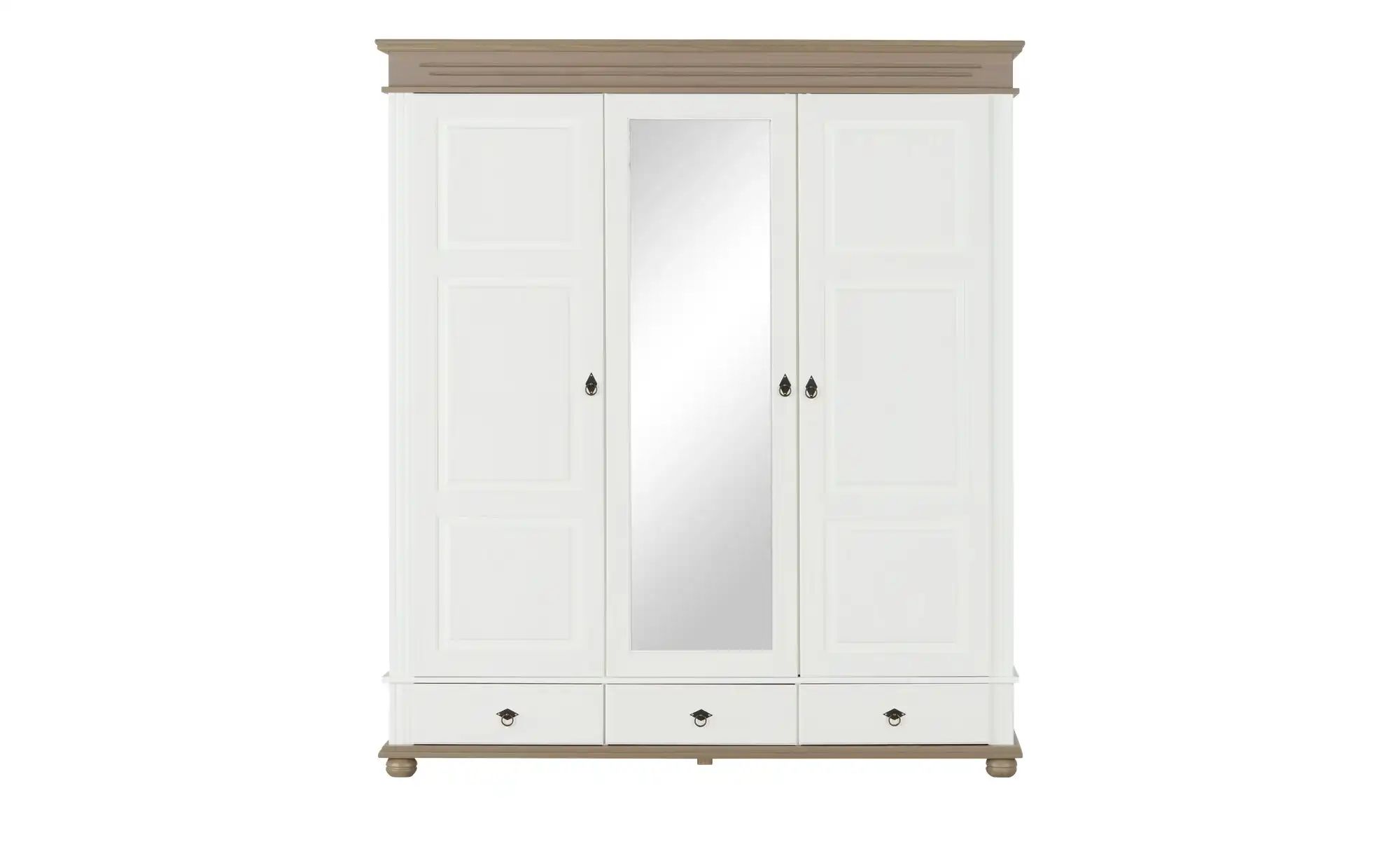 Drehtürenschrank Massivholz Fehmarn ¦ weiß ¦ Maße (cm): B: 194 H: 220 T: 62 günstig online kaufen