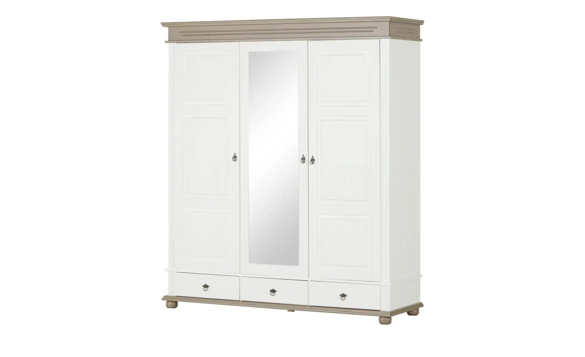Drehtürenschrank Massivholz Fehmarn ¦ weiß ¦ Maße (cm): B: 194 H: 220 T: 62 günstig online kaufen