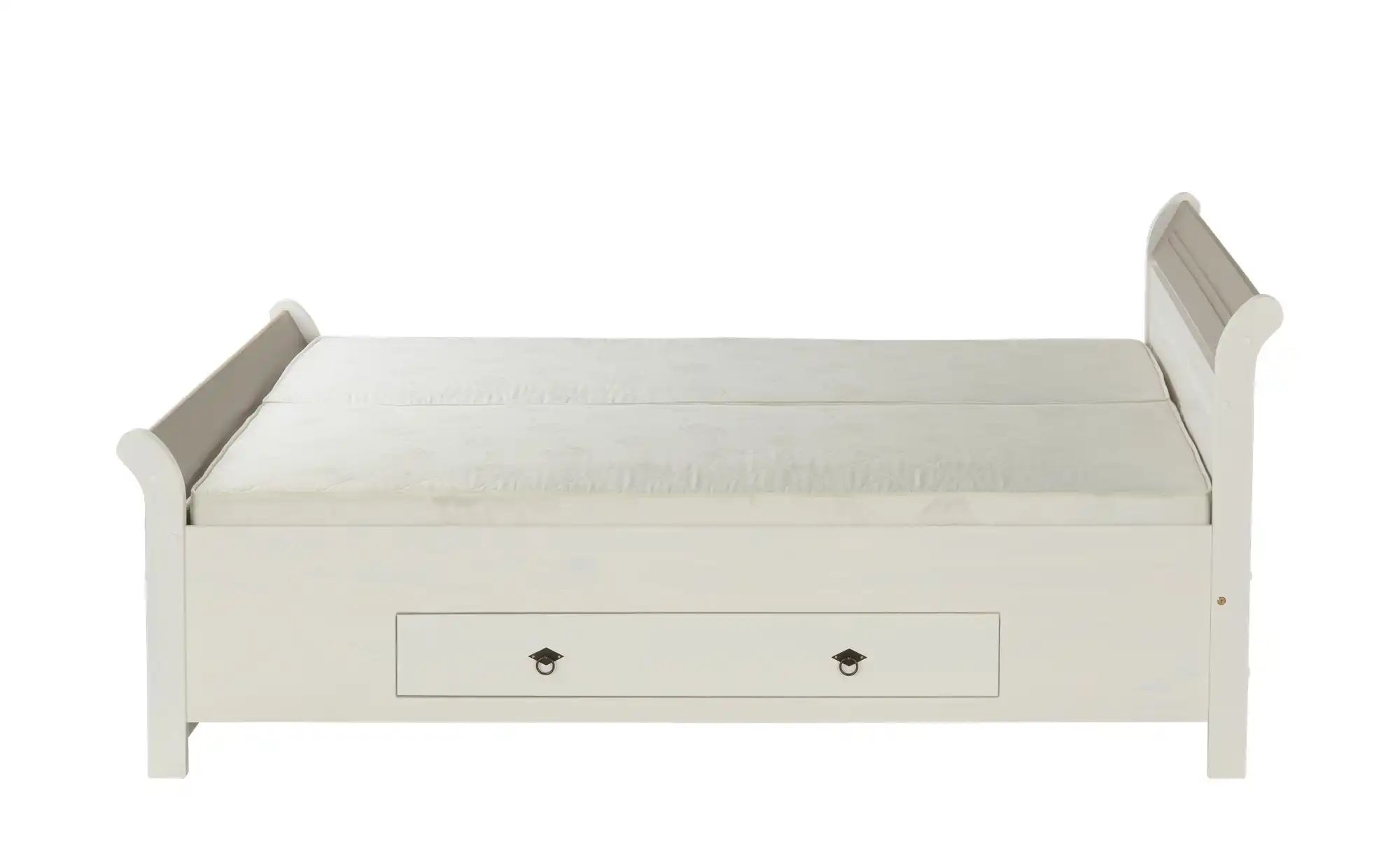 Bettgestell Massivholz  Fehmarn ¦ weiß ¦ Maße (cm): B: 186 H: 90 Betten > K günstig online kaufen