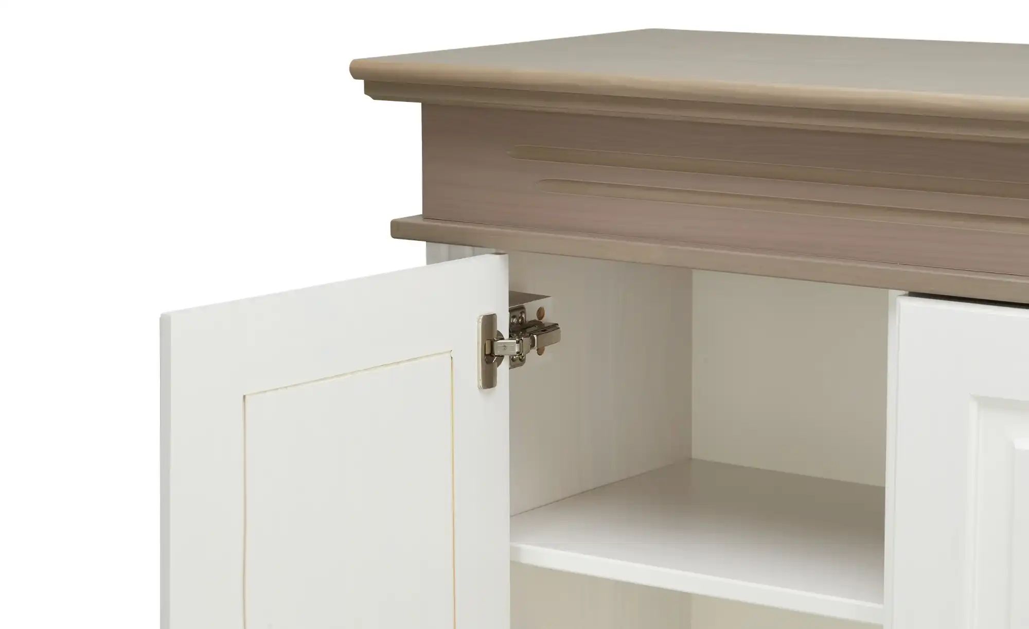 Wäscheschrank Massivholz  2-türig Fehmarn ¦ weiß ¦ Maße (cm): B: 101 H: 136 günstig online kaufen