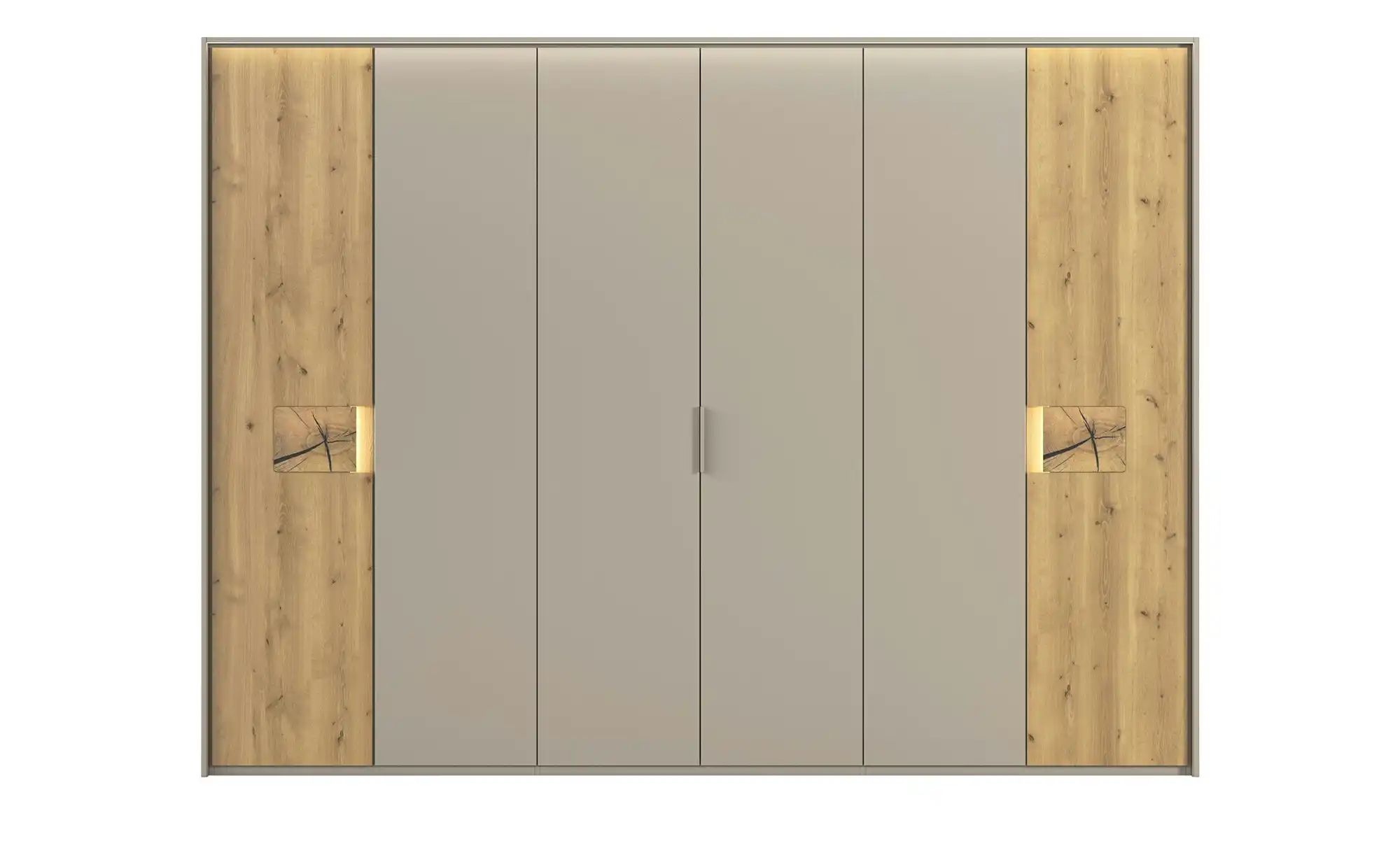 Wohnwert Drehtürenschrank teilmassiv Mercura ¦ beige ¦ Maße (cm): B: 304 H: günstig online kaufen