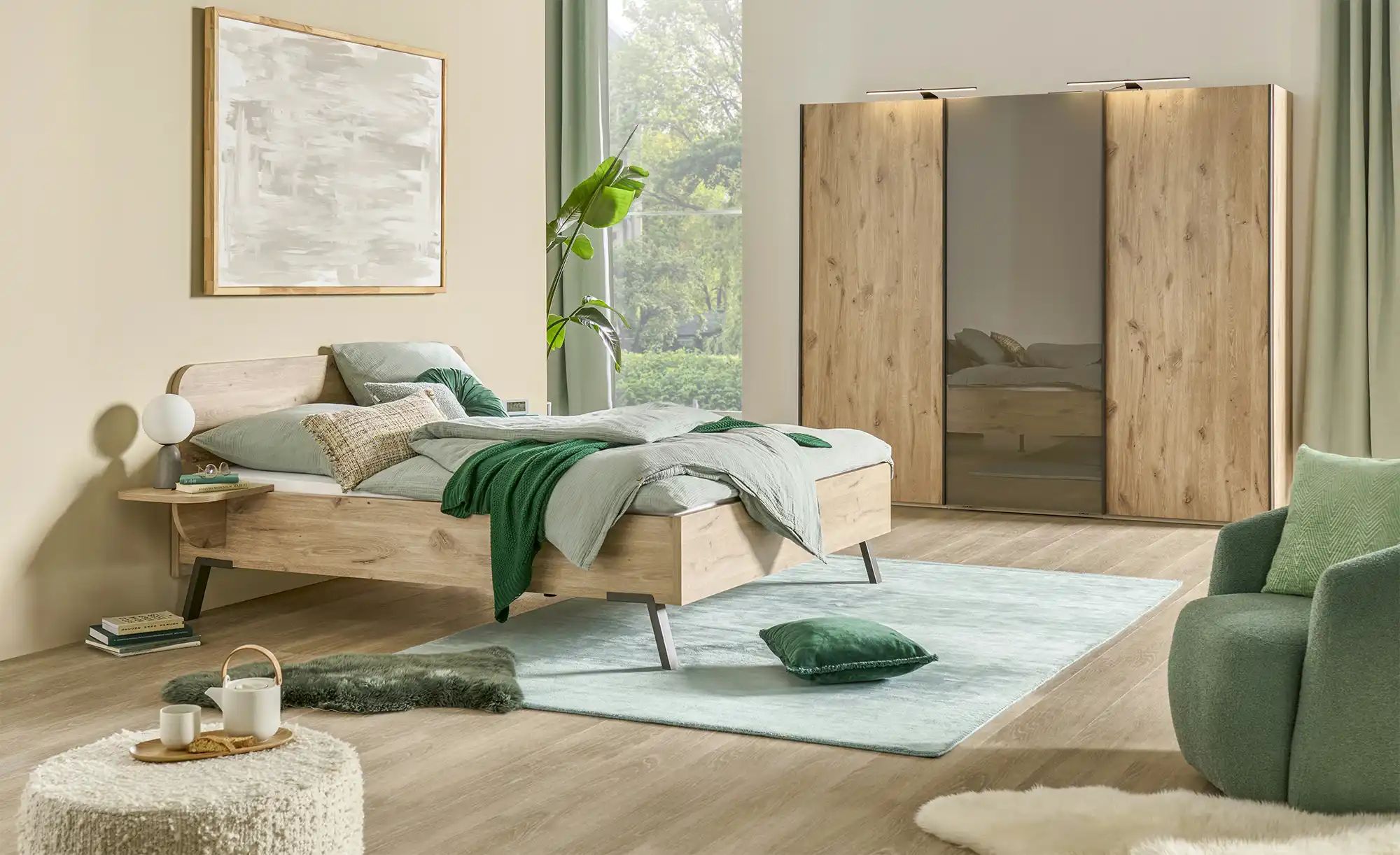 Thumbnail - uno Schwebetürenschrank  Delft ¦ holzfarben ¦ Maße (cm): B: 250 H: 217 T: 67.0 Schränke > Kleiderschränke > Schwebetüren...