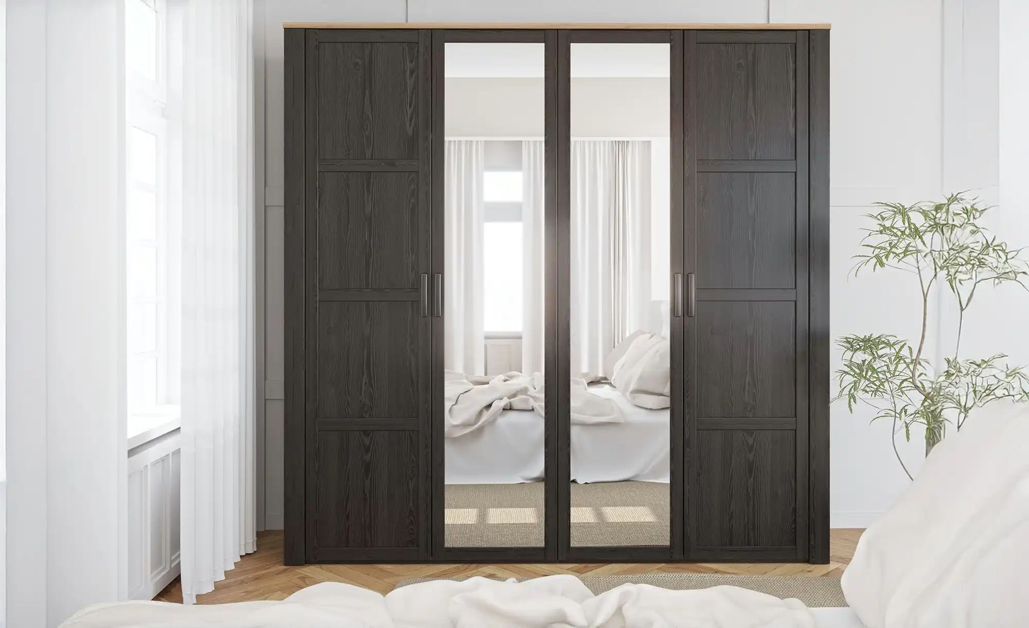 Thumbnail - Drehtürenschrank  Toneo ¦ schwarz ¦ Maße (cm): B: 215 H: 215 T: 60.0 Schränke > Kleiderschränke > Drehtürenschränke - Hö...