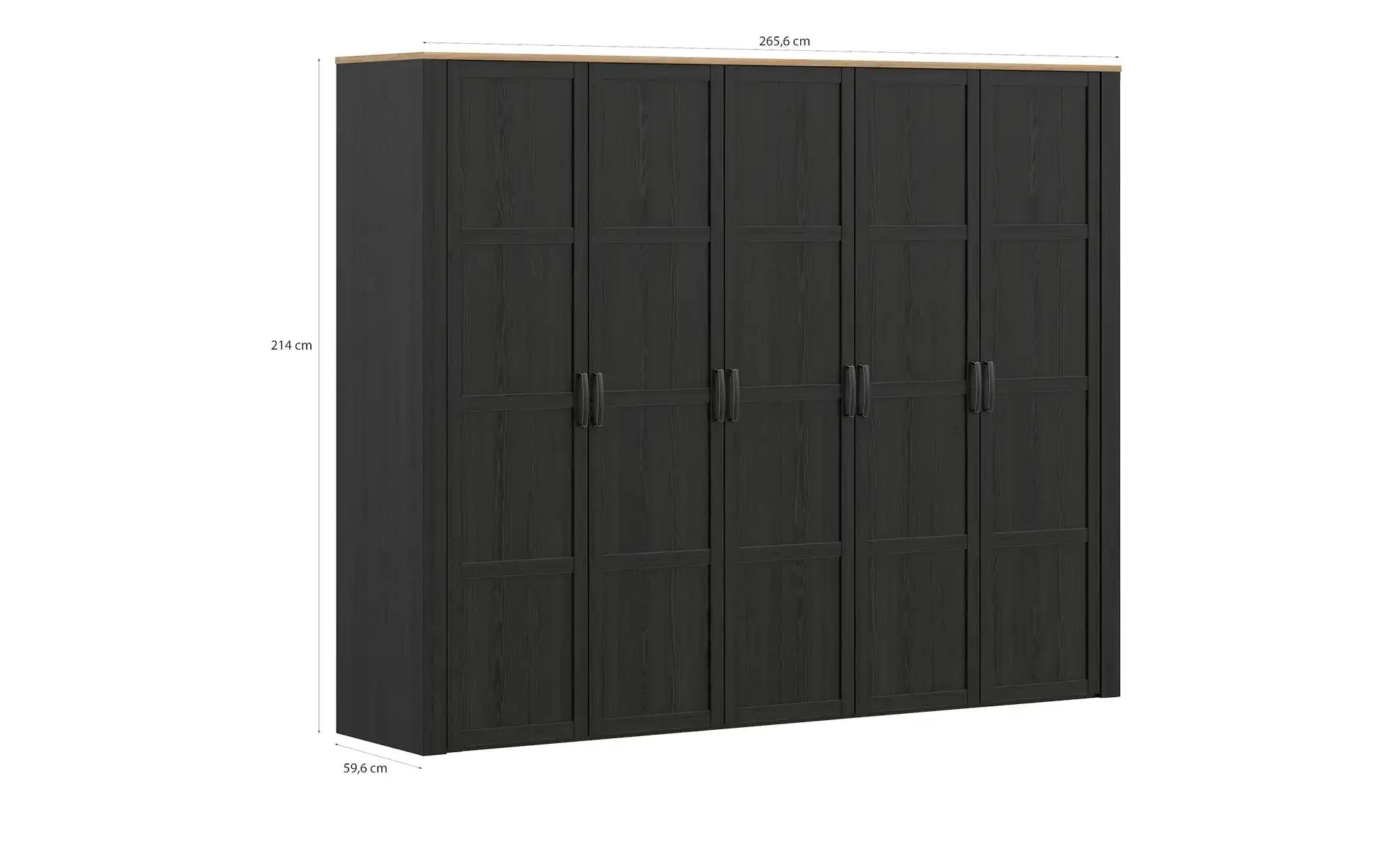 Drehtürenschrank  Toneo ¦ schwarz ¦ Maße (cm): B: 265 H: 215 T: 60.0 Schrän günstig online kaufen