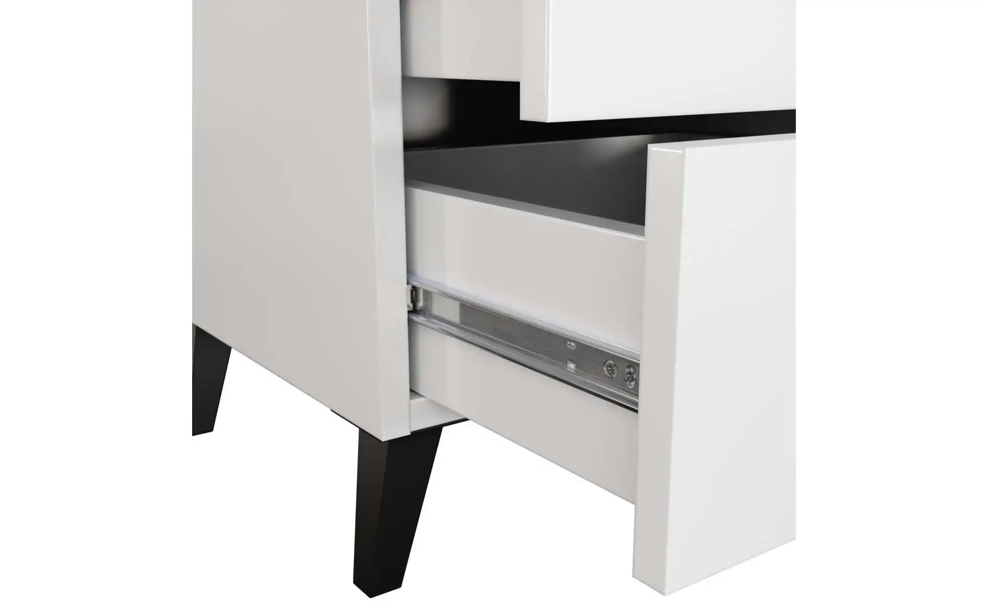 Nachttisch mit 2 Schubladen Luna ¦ weiß ¦ Maße (cm): B: 40 H: 43 Tische > N günstig online kaufen