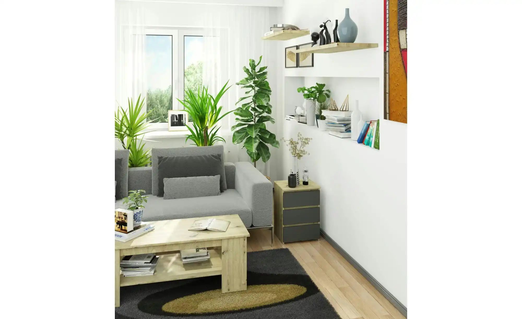 Nachttisch mit 3 Schubladen Carlo ¦ mehrfarbig ¦ Maße (cm): B: 40 H: 57 Tis günstig online kaufen