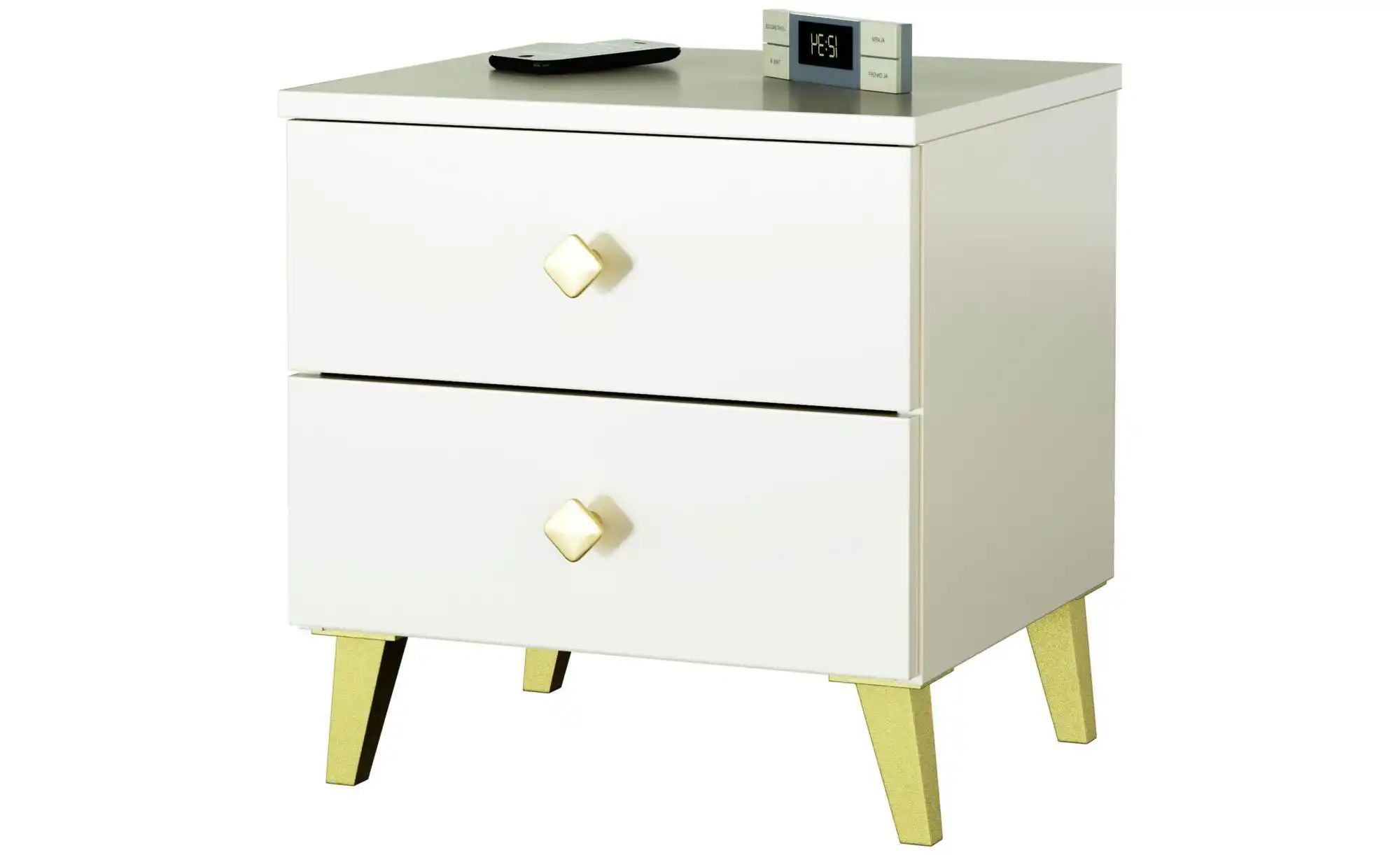 Nachttisch mit 2 Schubladen Luna ¦ beige ¦ Maße (cm): B: 40 H: 43 Tische > günstig online kaufen