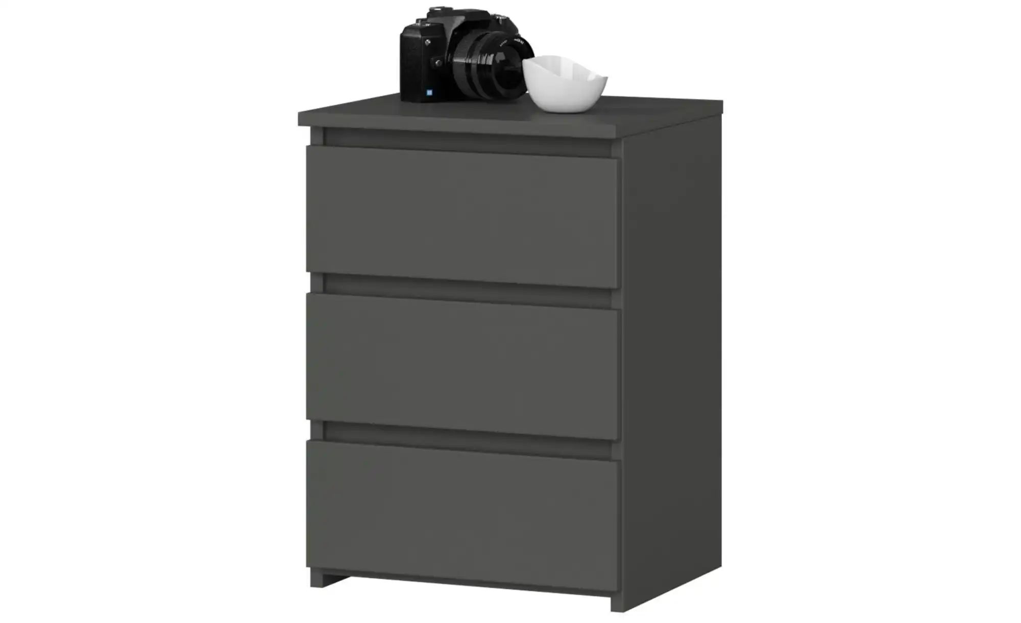 Nachttisch mit 3 Schubladen Carlo ¦ grau ¦ Maße (cm): B: 40 H: 57 Tische > günstig online kaufen