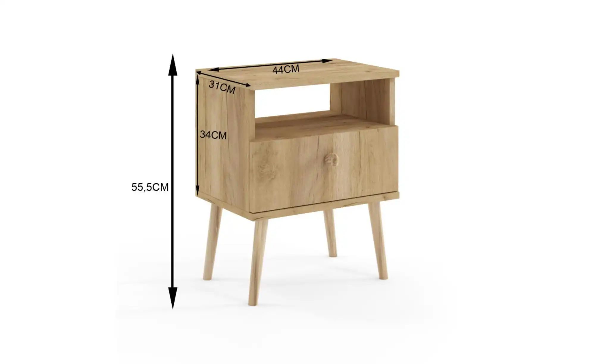 Thumbnail - Nachtkommode  Ikon ¦ braun ¦ Maße (cm): B: 44 H: 55,5 Tische > Nachttische - Höffner