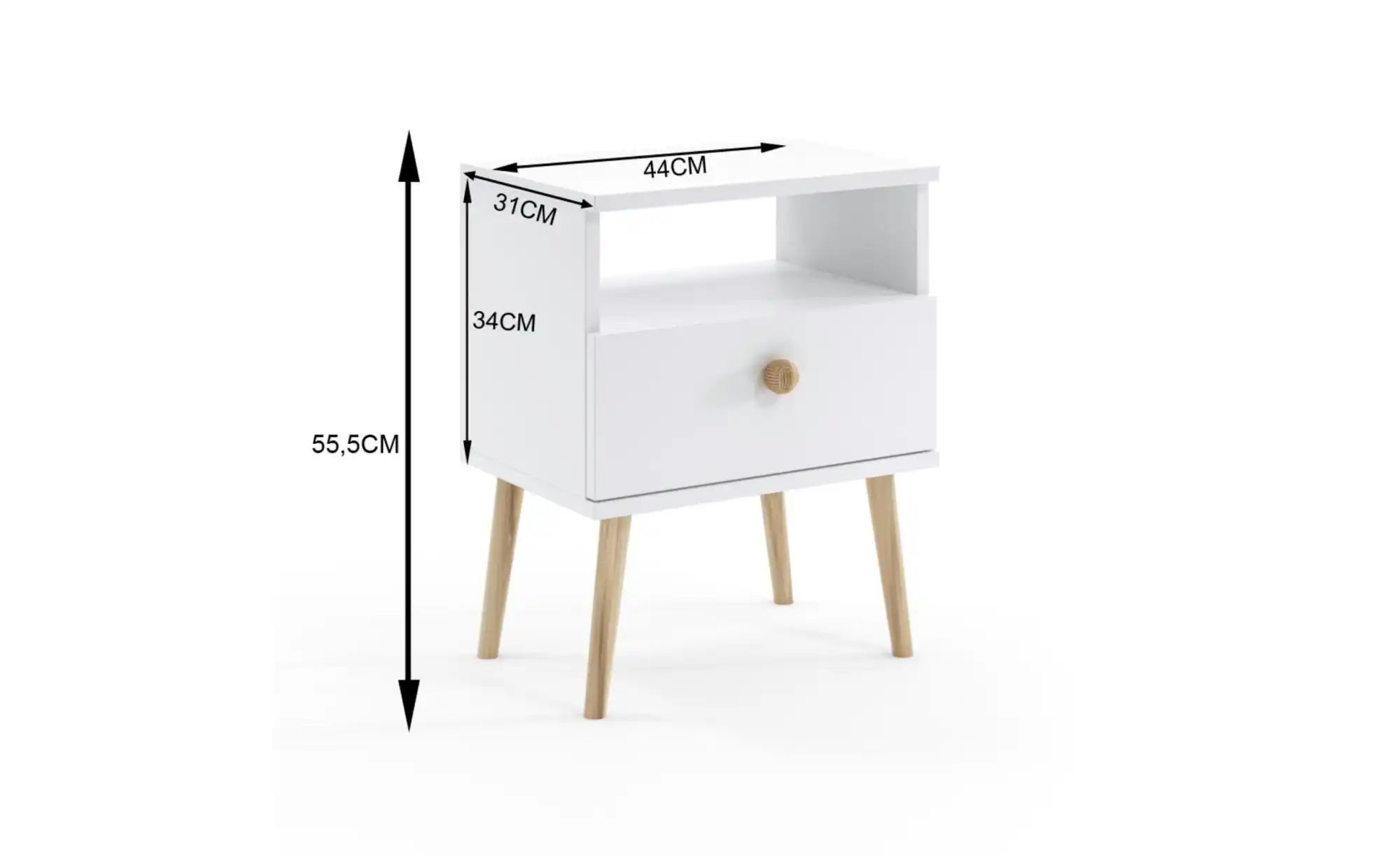 Thumbnail - Nachtkommode Ikon ¦ weiß ¦ Maße (cm): B: 44 H: 55,5 Tische > Nachttische - Höffner
