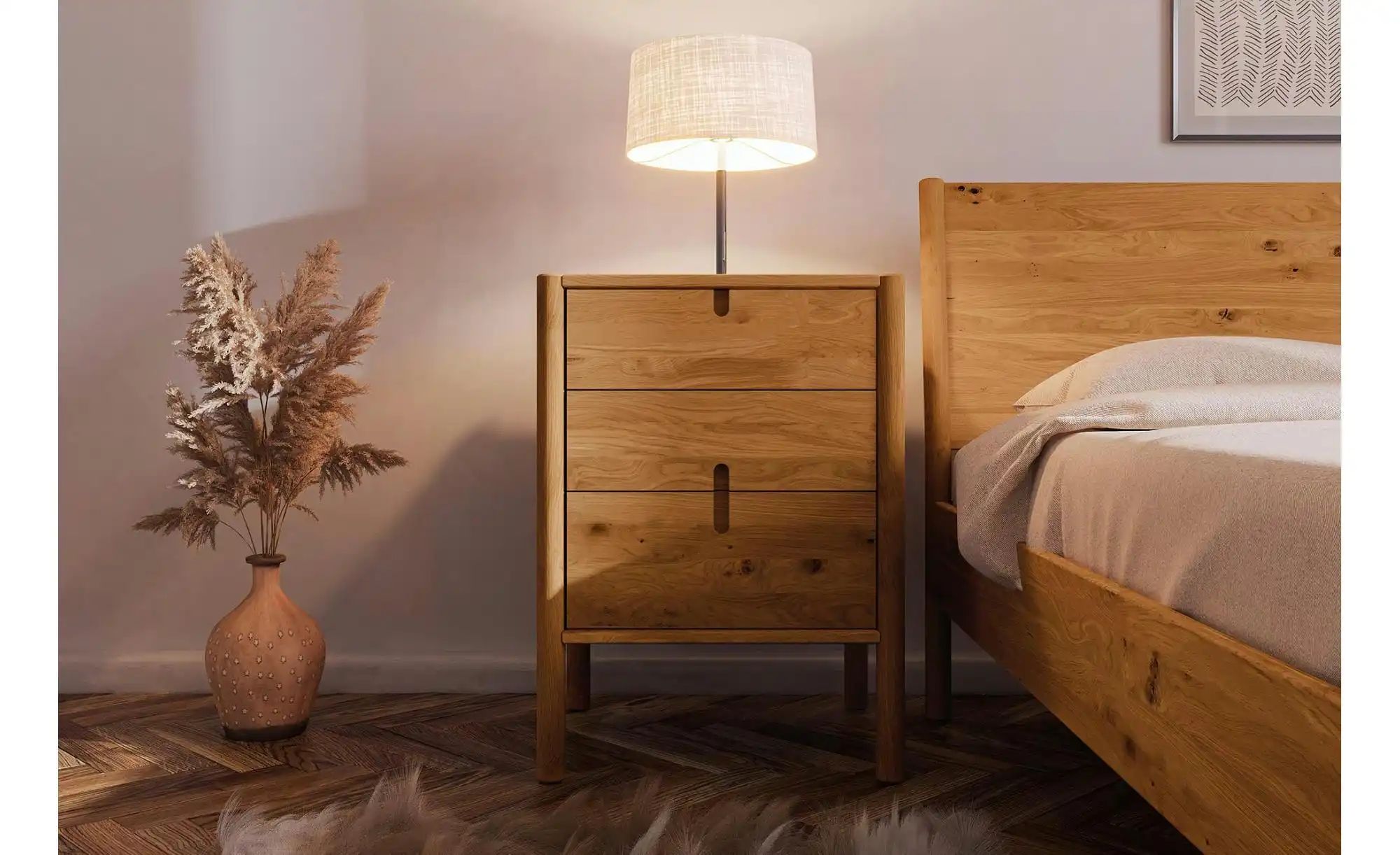 Nachttisch hoch mit 2 Schüben   ¦ holzfarben ¦ Maße (cm): B: 60 H: 69 Tisch günstig online kaufen