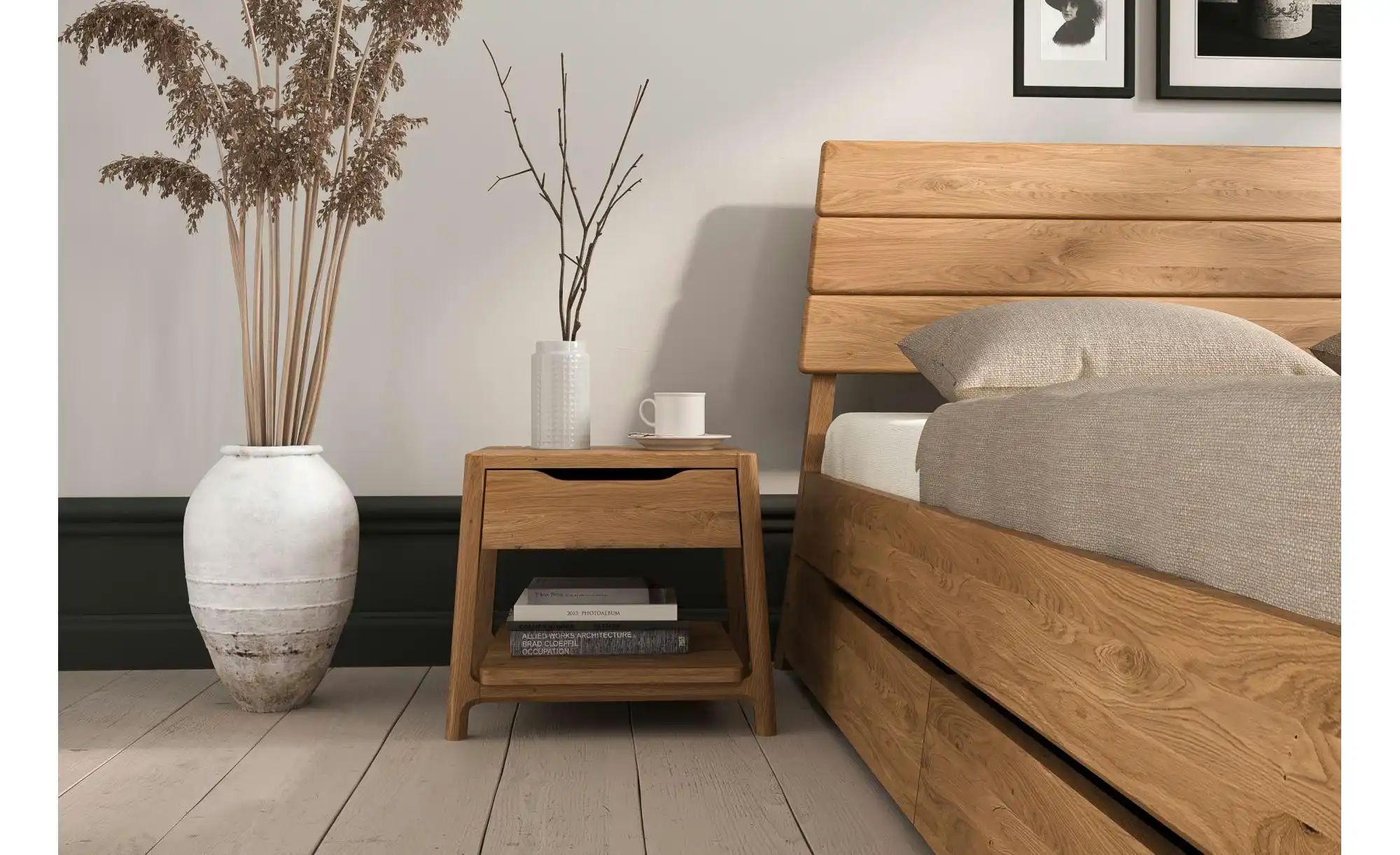 Nachttisch mit 1 Fach  1 Schub   ¦ holzfarben ¦ Maße (cm): B: 47 H: 40 Tisc günstig online kaufen