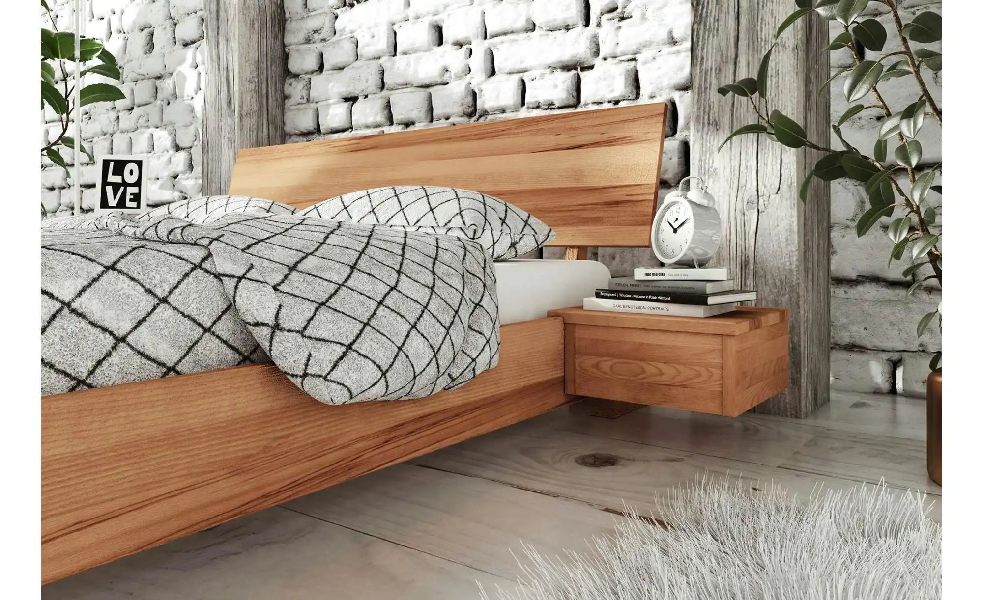 Nachttisch hängend   ¦ holzfarben ¦ Maße (cm): B: 35 H: 17 Tische > Nachtti günstig online kaufen