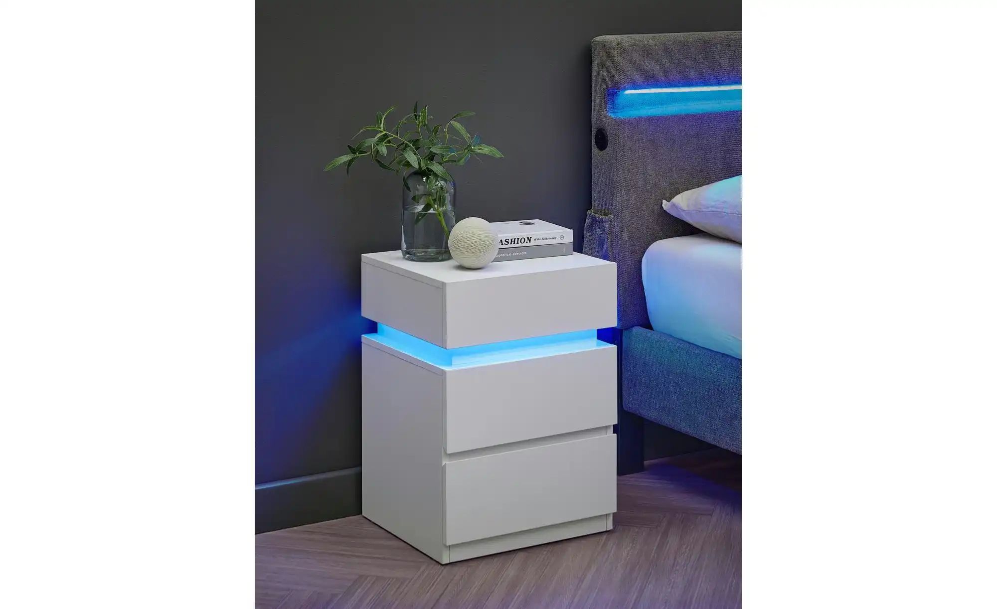 Thumbnail - Nachtkommode   ¦ weiß ¦ Maße (cm): B: 40 H: 55 Tische > Nachttische - Höffner