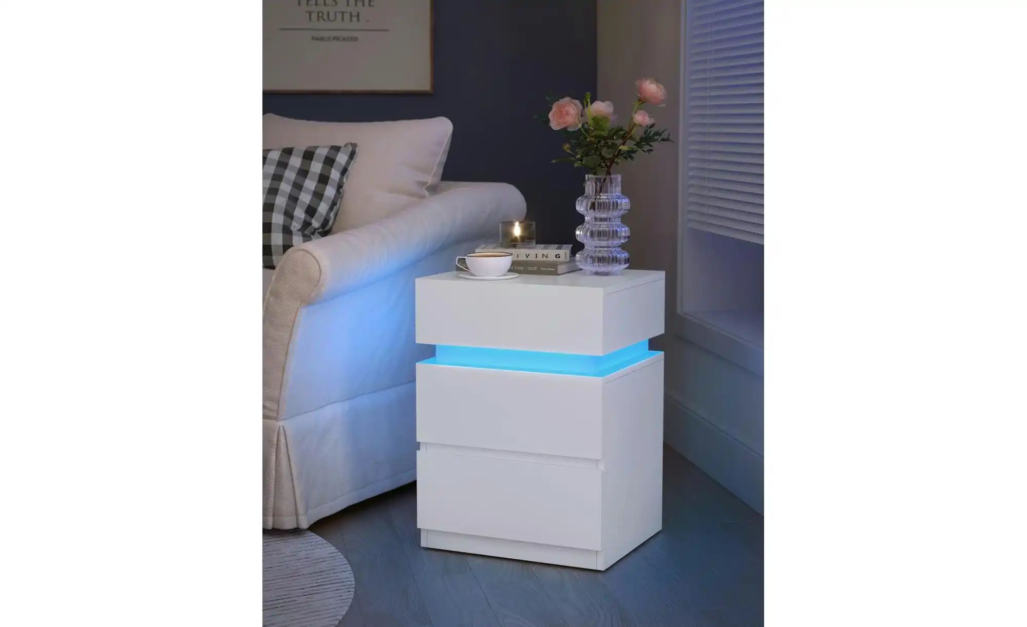 Thumbnail - Nachtkommode   ¦ weiß ¦ Maße (cm): B: 40 H: 55 Tische > Nachttische - Höffner