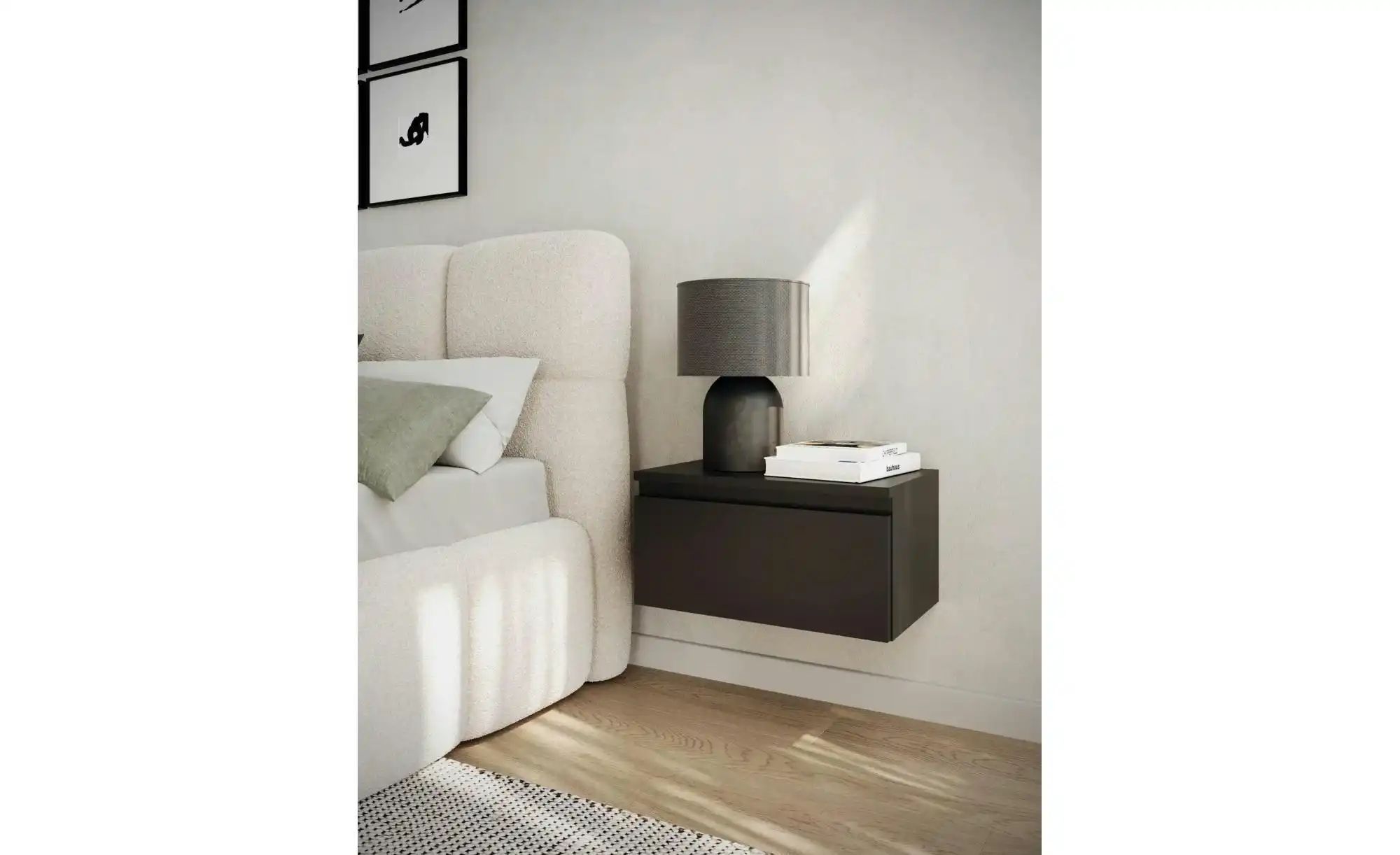 Thumbnail - Selsey Nachtkommode hängend Bemmi ¦ schwarz ¦ Maße (cm): B: 48,4 H: 25,4 Tische > Nachttische - Höffner