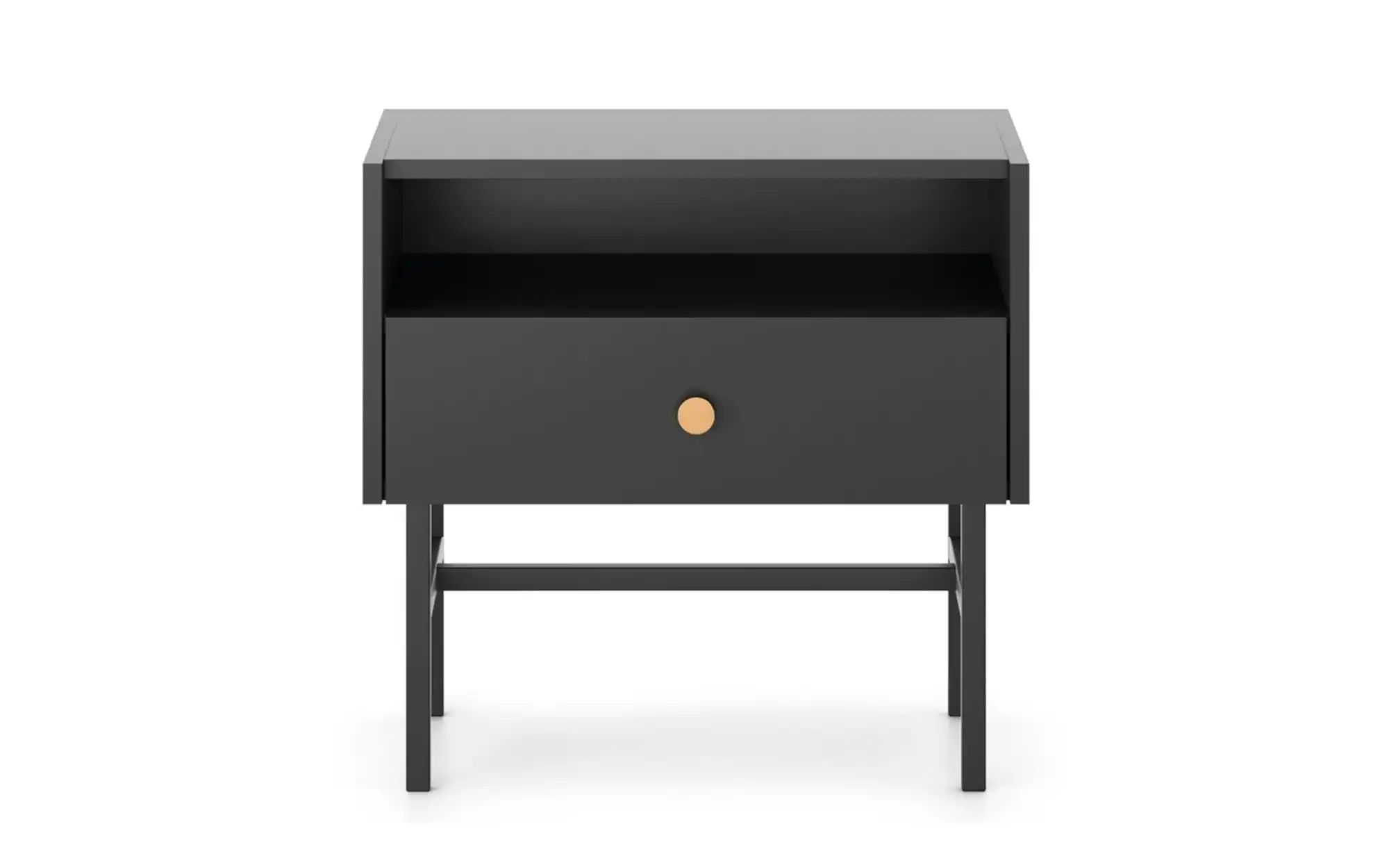 Selsey Nachtkommode mit schwarzem Kufengestell Divenos ¦ schwarz ¦ Maße (cm günstig online kaufen